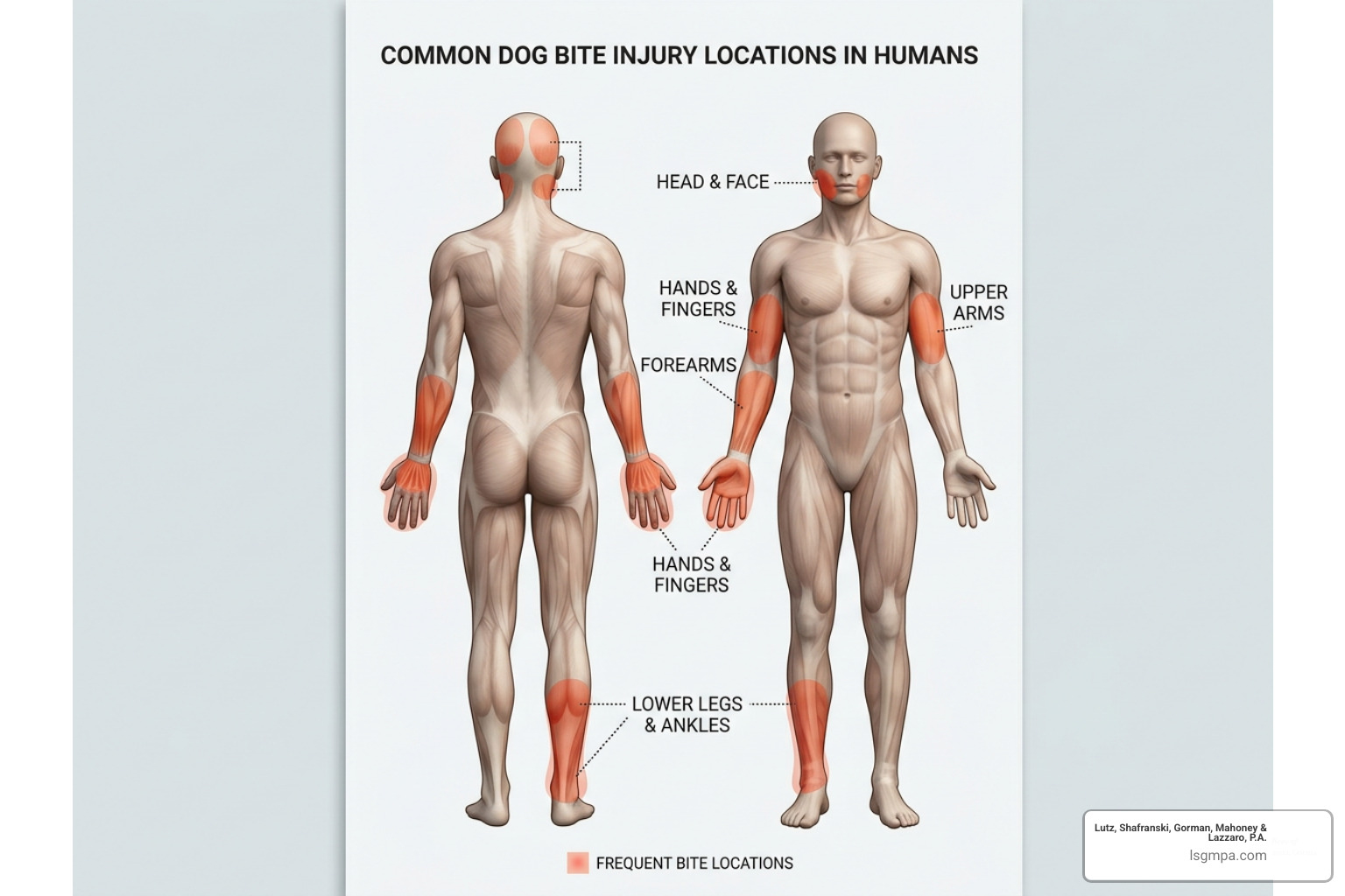 anatomical distribution of dog bite injuries