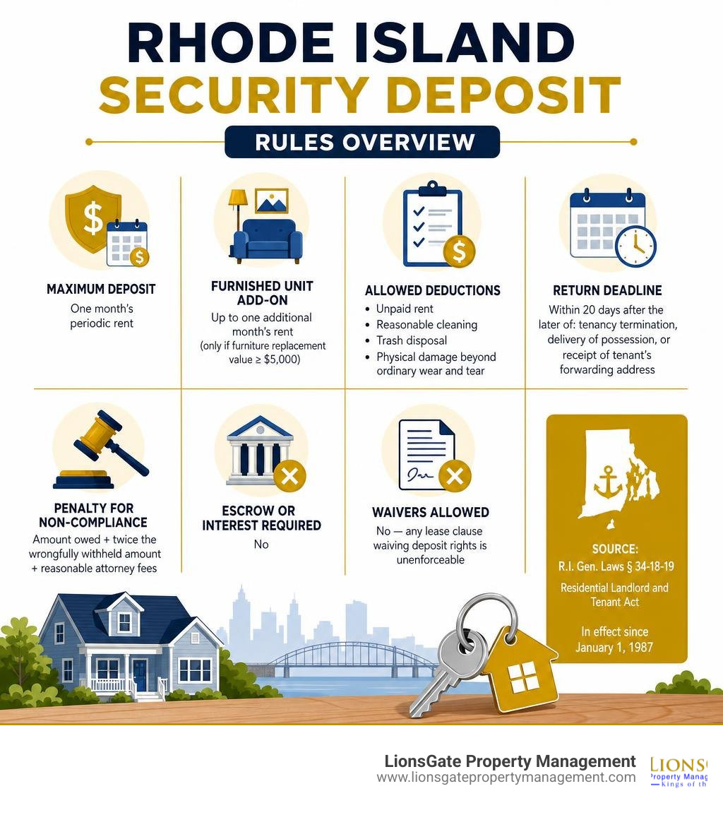 Rhode Island security deposit rules overview infographic infographic Rhode Island security deposit rules overview infographic infographic