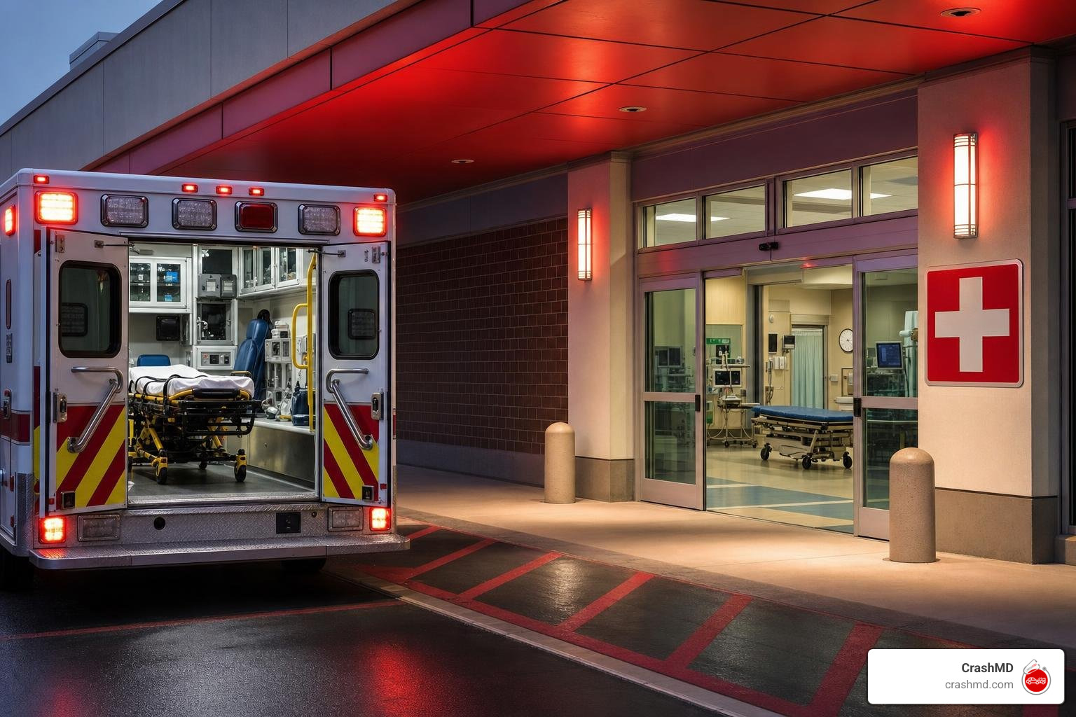emergency medical warning signs after a car crash