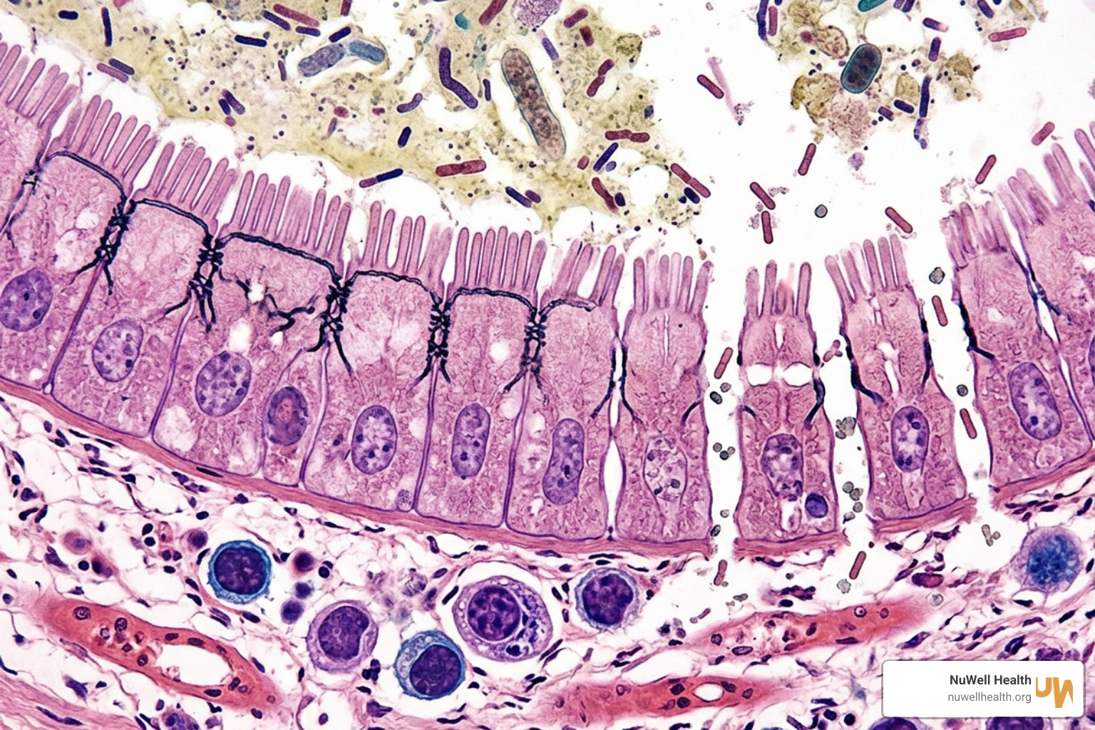 the gut barrier lining showing leaky gut and tight junctions the gut barrier lining showing leaky gut and tight junctions