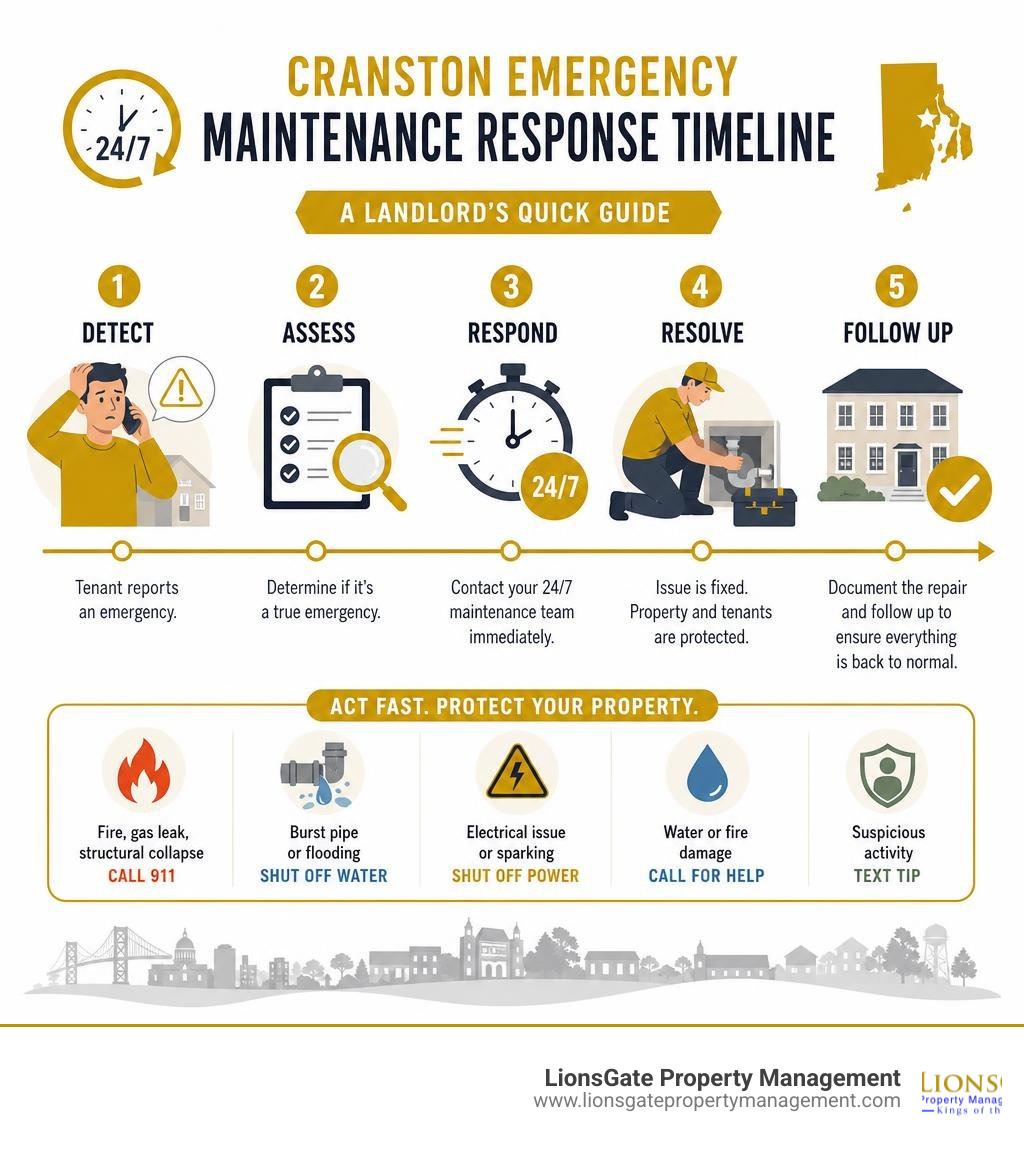 Cranston emergency maintenance response timeline infographic for landlords infographic Cranston emergency maintenance response timeline infographic for landlords infographic
