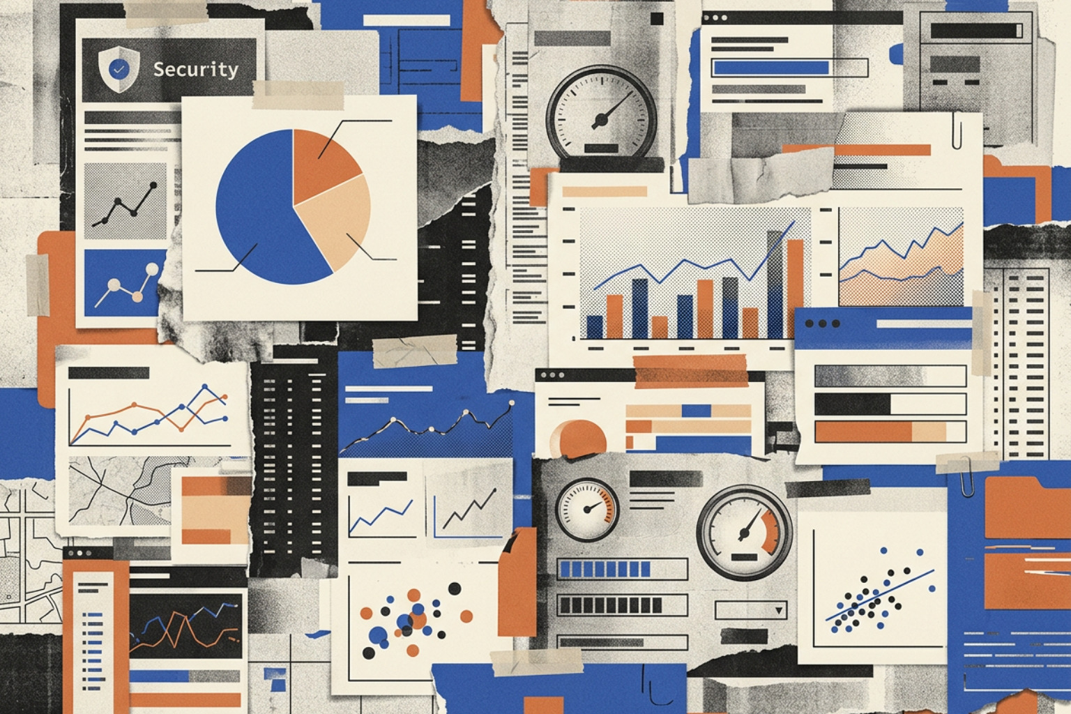 compliance and security ROI dashboard illustration compliance and security ROI dashboard illustration