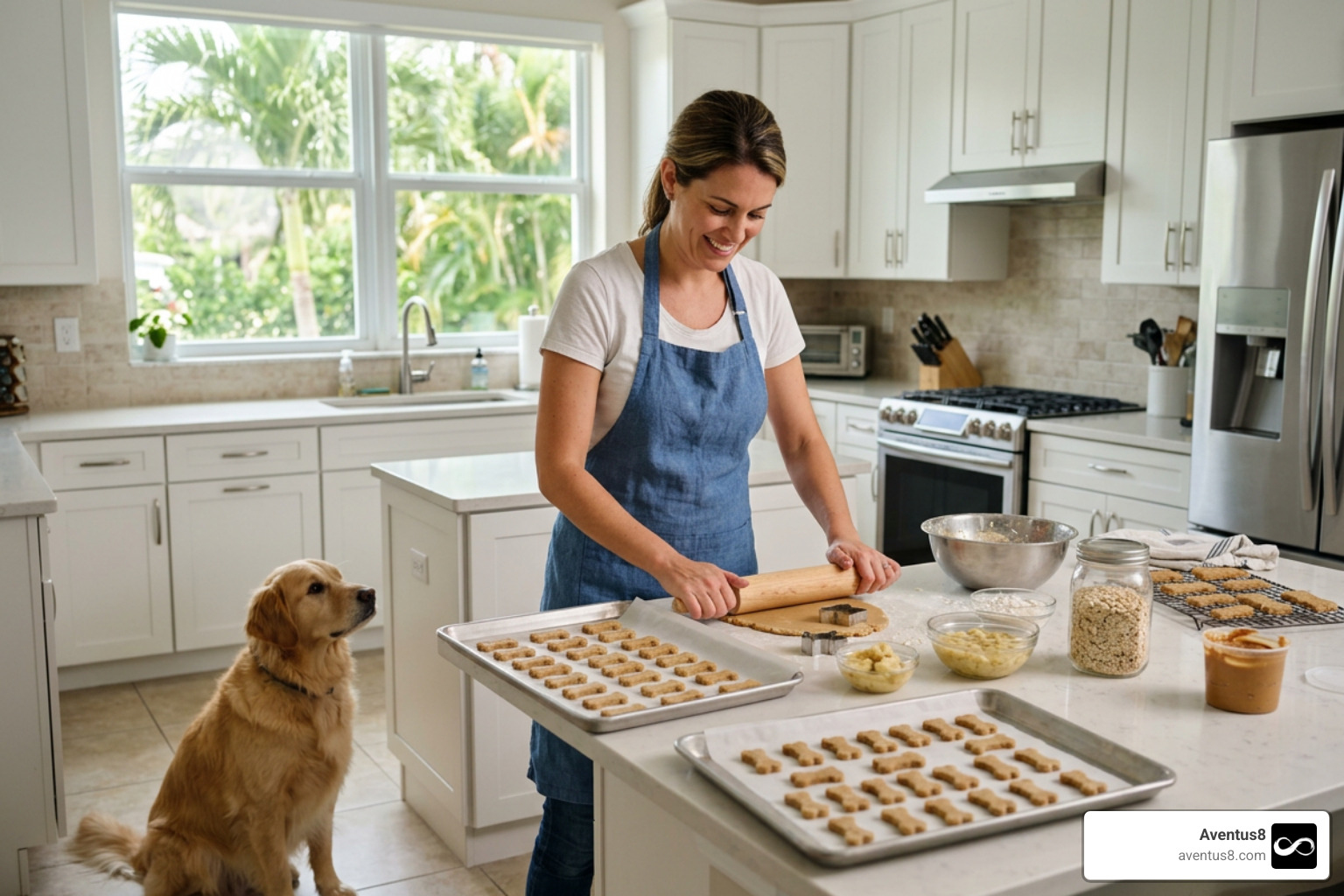 baking dog treats in a Hollywood, FL kitchen baking dog treats in a Hollywood, FL kitchen