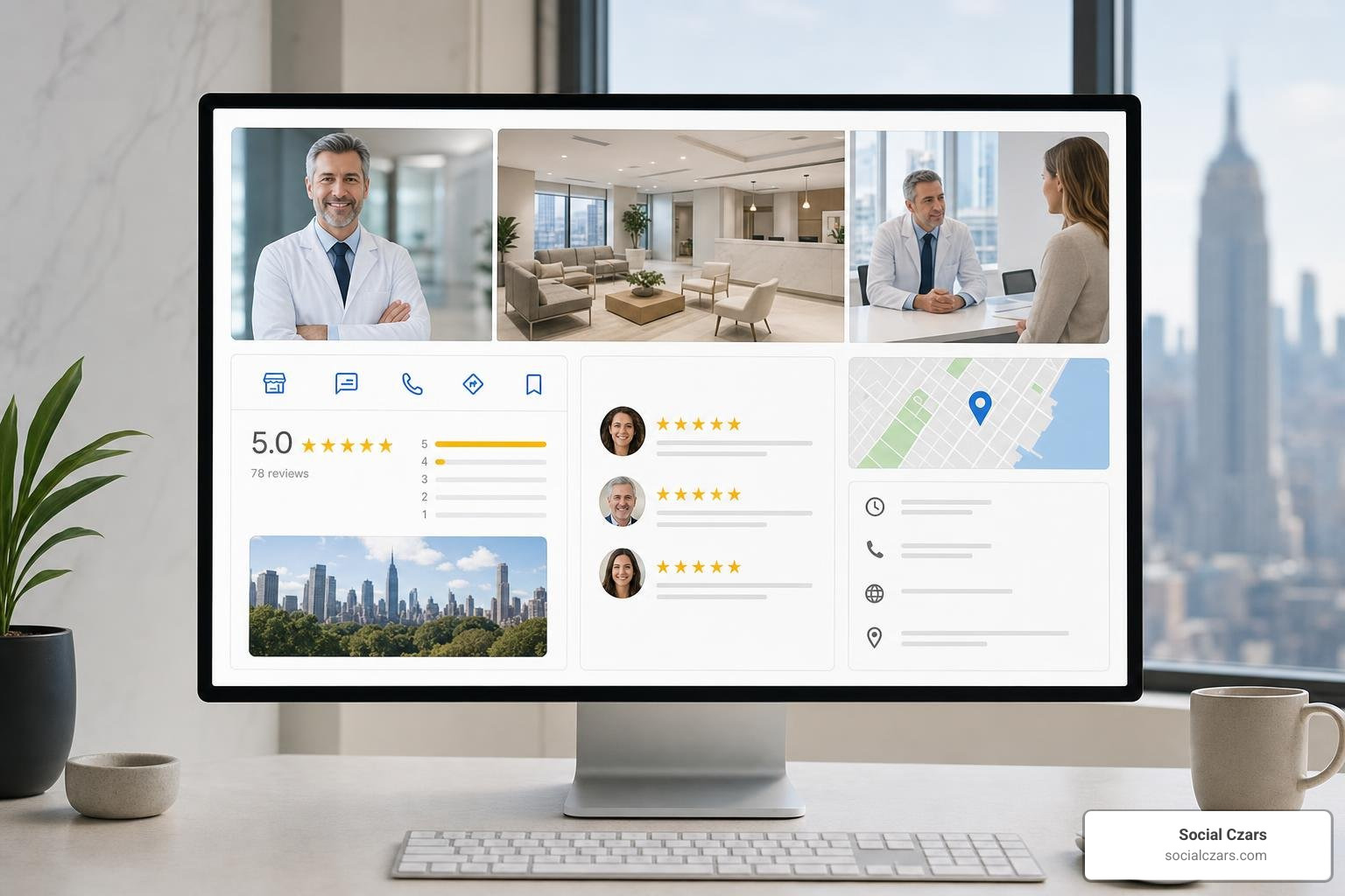 Optimized Google Business Profile dashboard for high-value patient acquisition