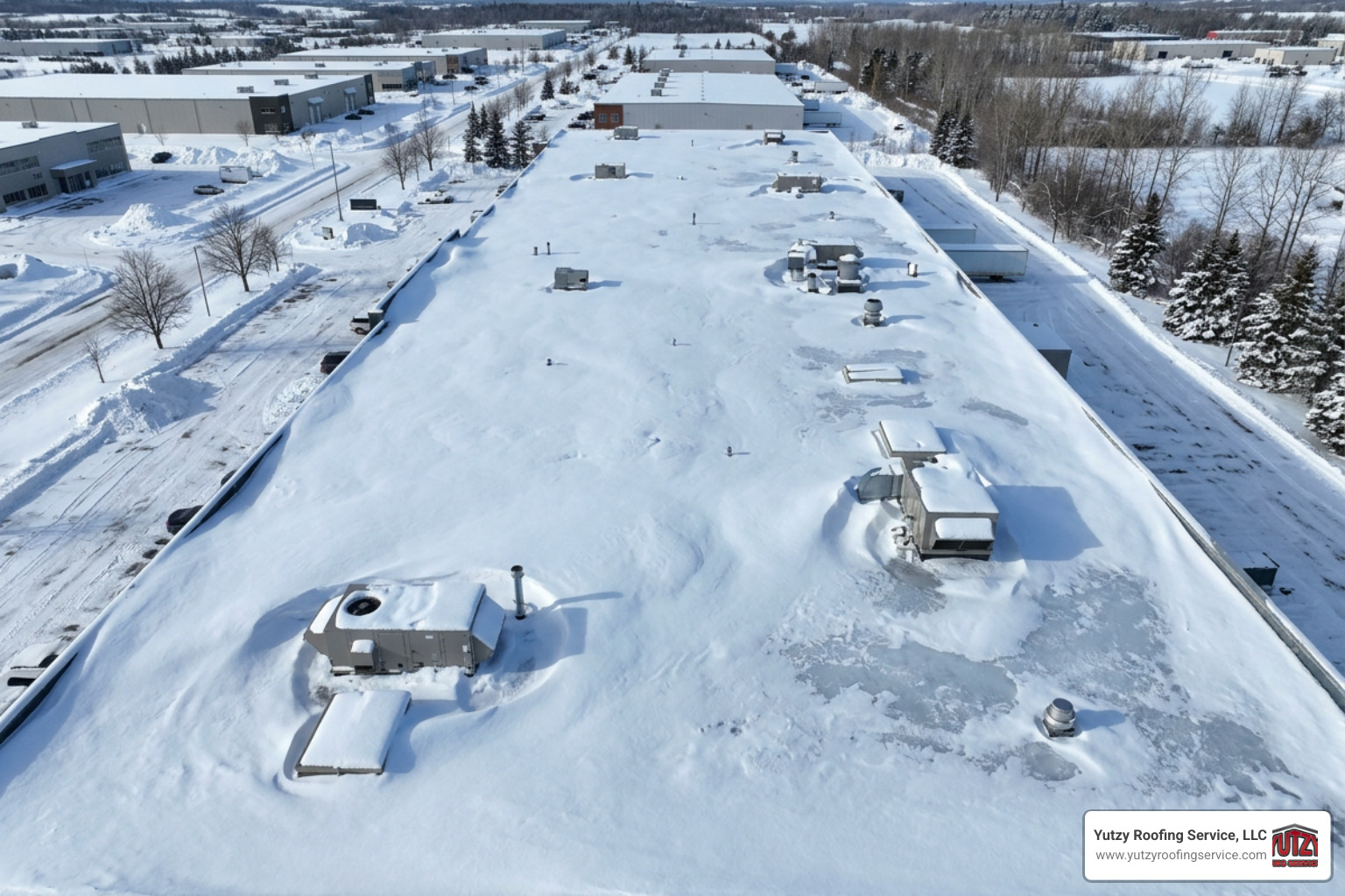 commercial flat roof snow accumulation Wisconsin commercial flat roof snow accumulation Wisconsin