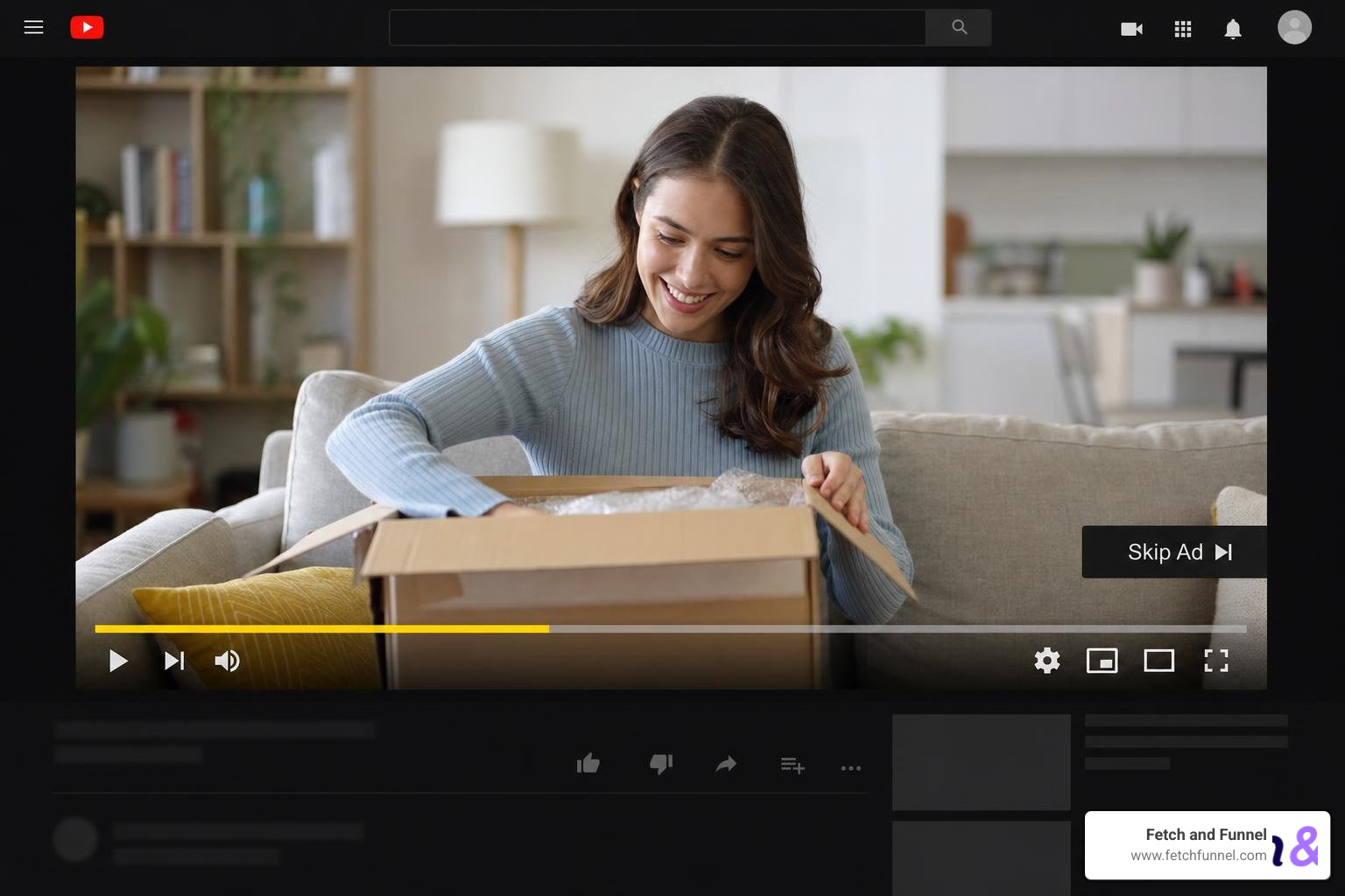 skippable YouTube video ad interface skippable YouTube video ad interface