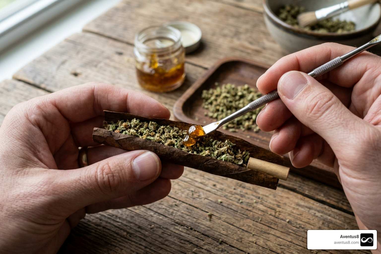 Step-by-step process of infusing a blunt with wax concentrate Step-by-step process of infusing a blunt with wax concentrate