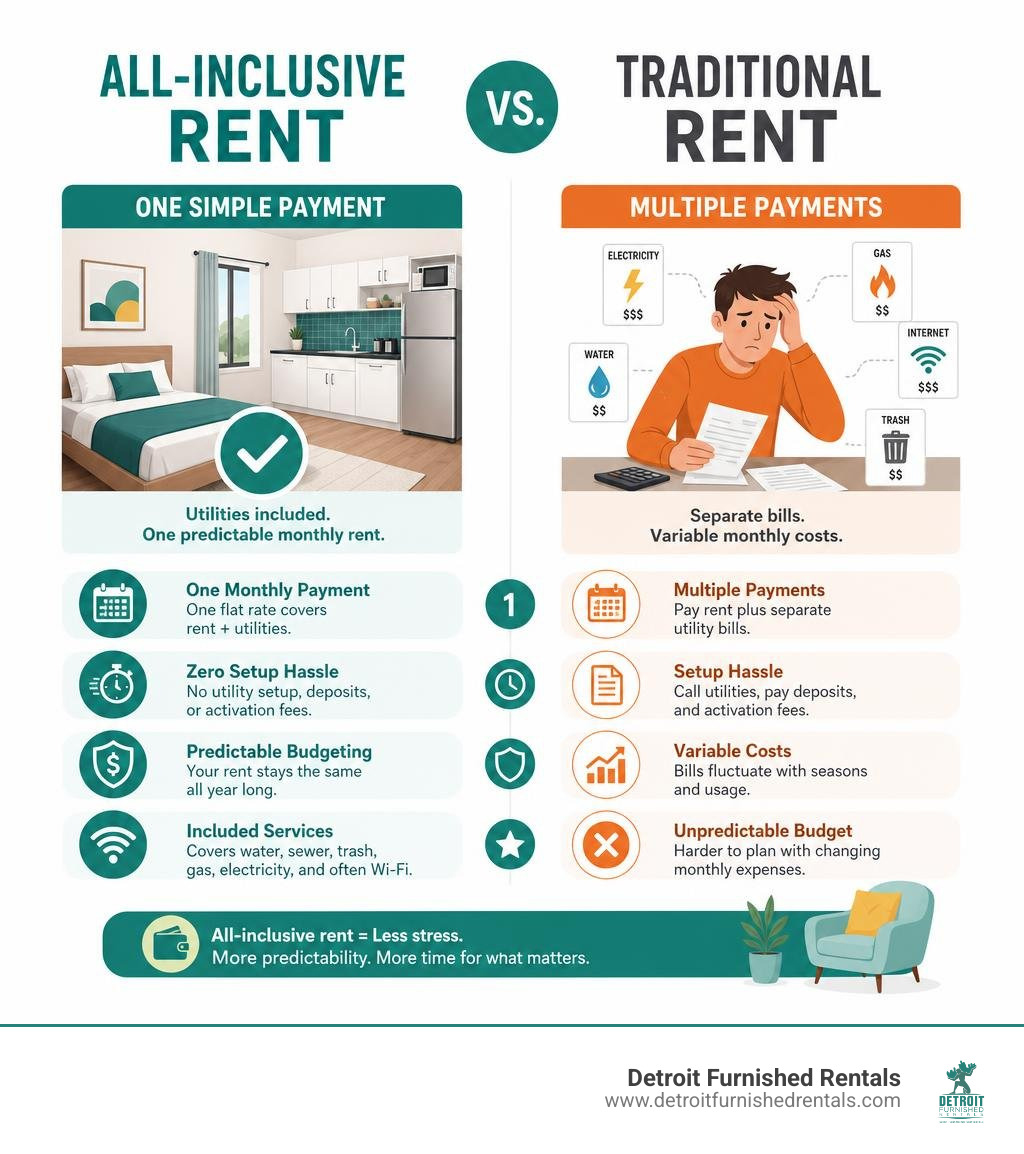 all-inclusive rent vs traditional rent infographic