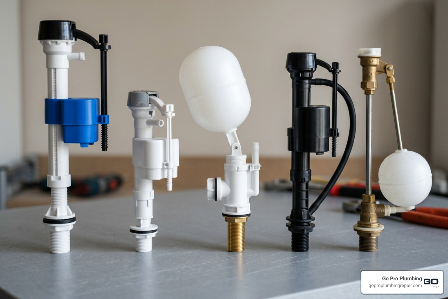 different toilet fill valve types and brands