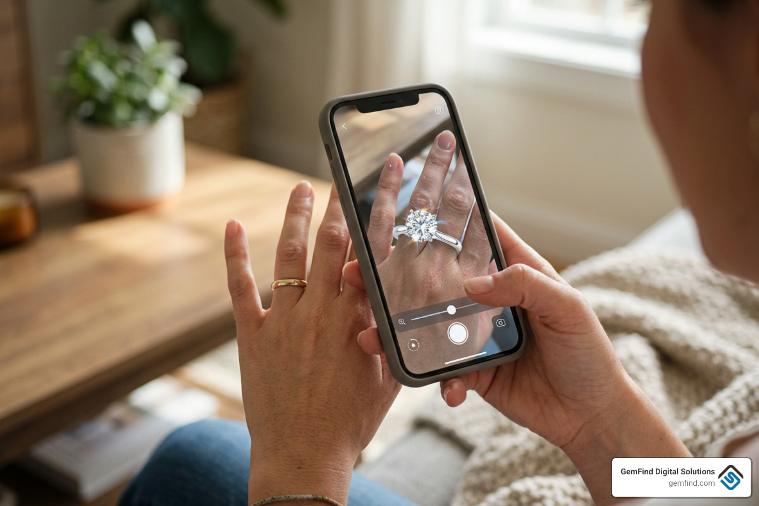 3D engagement ring overlaid on a hand using AR technology 3D engagement ring overlaid on a hand using AR technology