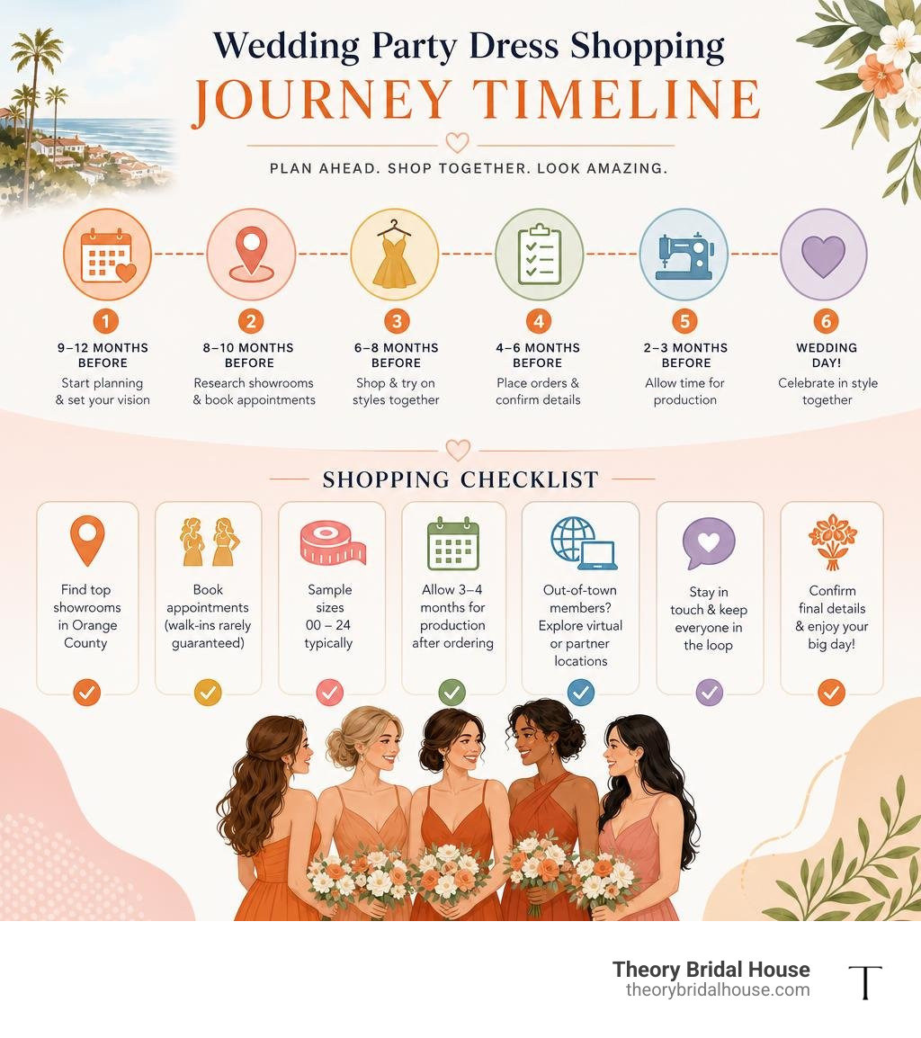 Wedding party dress shopping journey timeline and checklist infographic infographic Wedding party dress shopping journey timeline and checklist infographic infographic