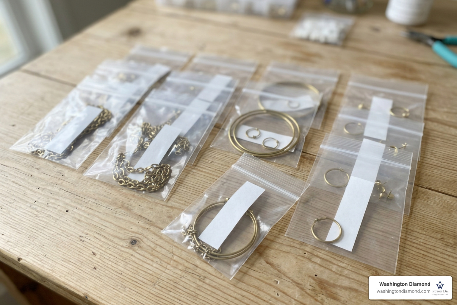 brass jewelry stored in airtight bags with anti-tarnish strips brass jewelry stored in airtight bags with anti-tarnish strips