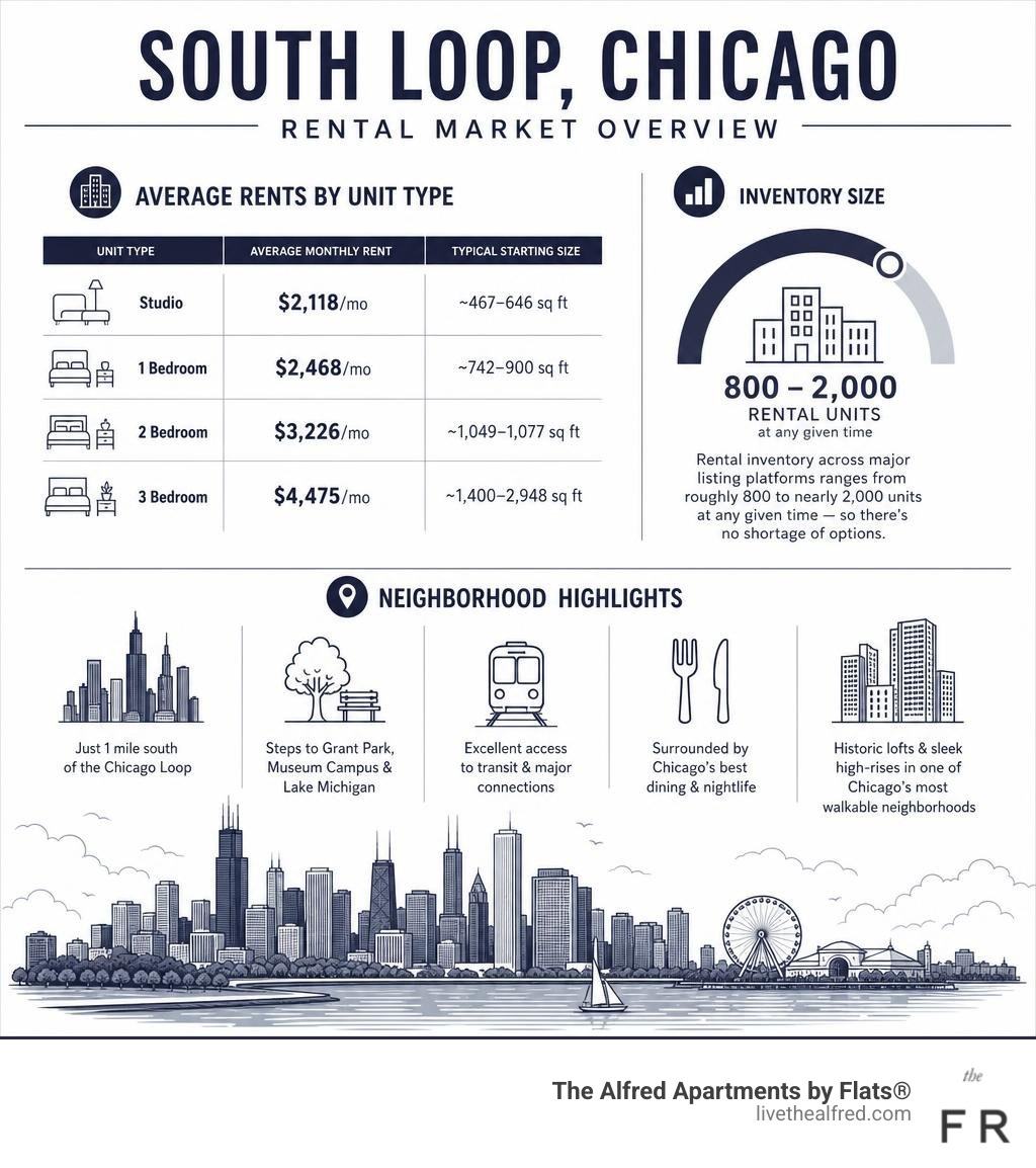 South Loop Chicago rental market overview: average rents by unit type, inventory size, and key neighborhood highlights South Loop Chicago rental market overview: average rents by unit type, inventory size, and key neighborhood highlights