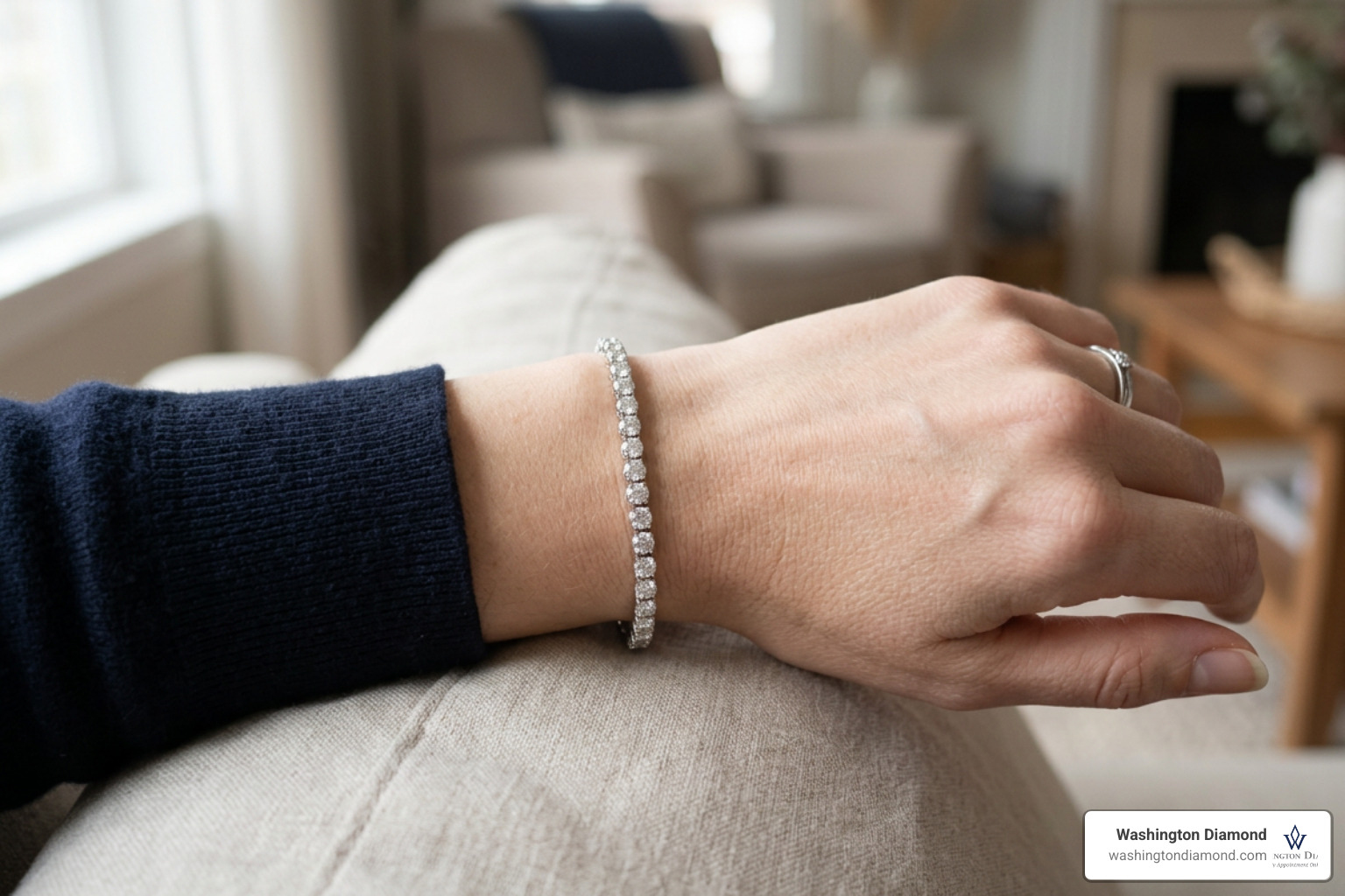 diamond anniversary bracelet on wrist diamond anniversary bracelet on wrist