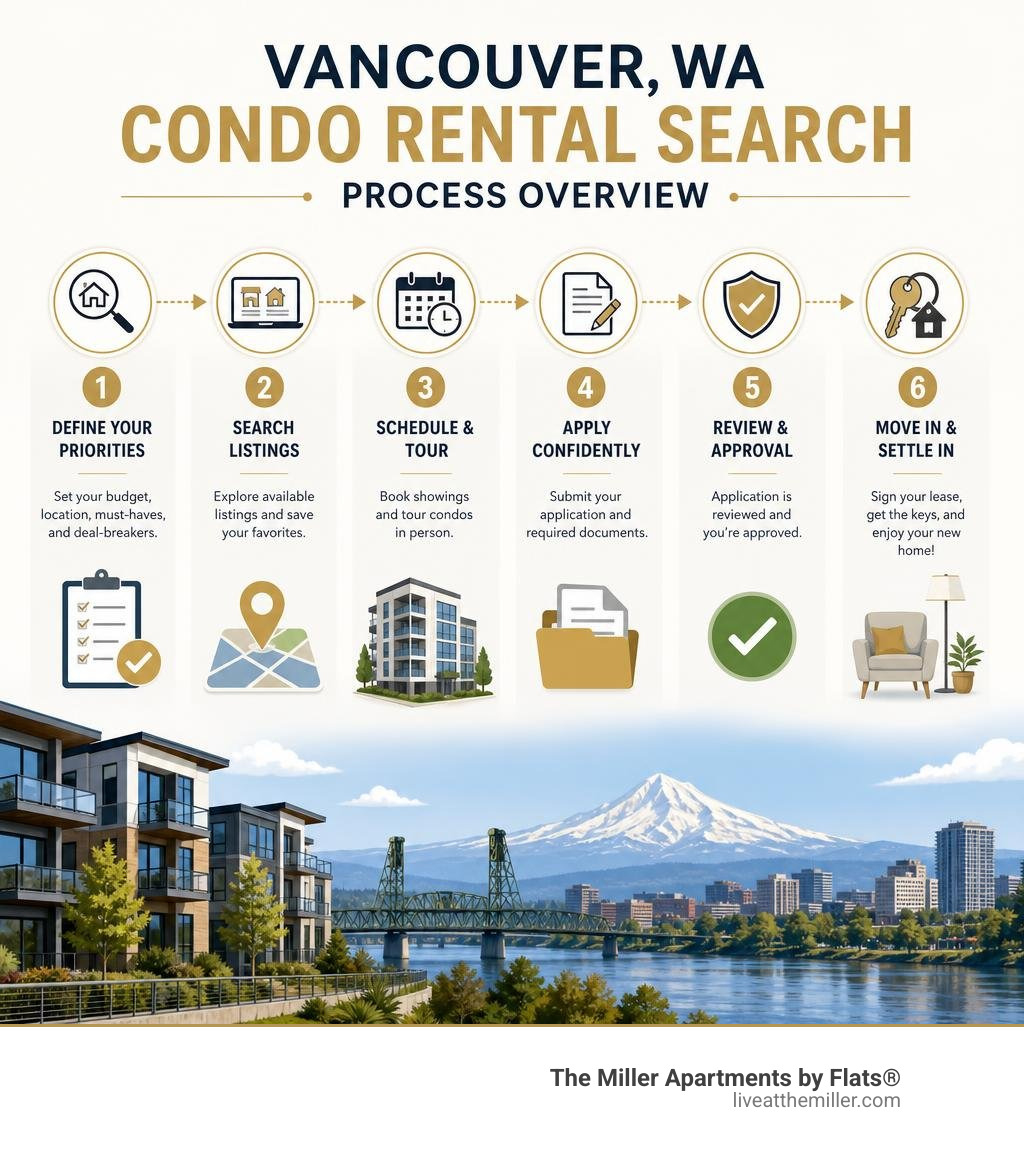 Vancouver WA condo rental search process overview infographic infographic Vancouver WA condo rental search process overview infographic infographic