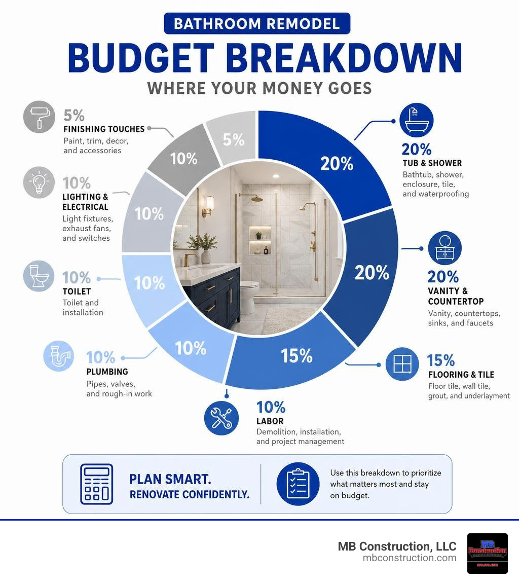 bathroom remodel budget breakdown infographic bathroom remodel budget breakdown infographic