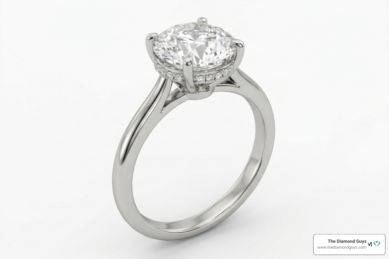 Custom ring design CAD rendering showing a hidden halo diamond ring Custom ring design CAD rendering showing a hidden halo diamond ring
