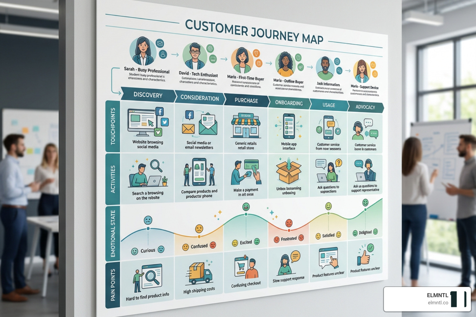 The essential anatomical components of a comprehensive customer journey map