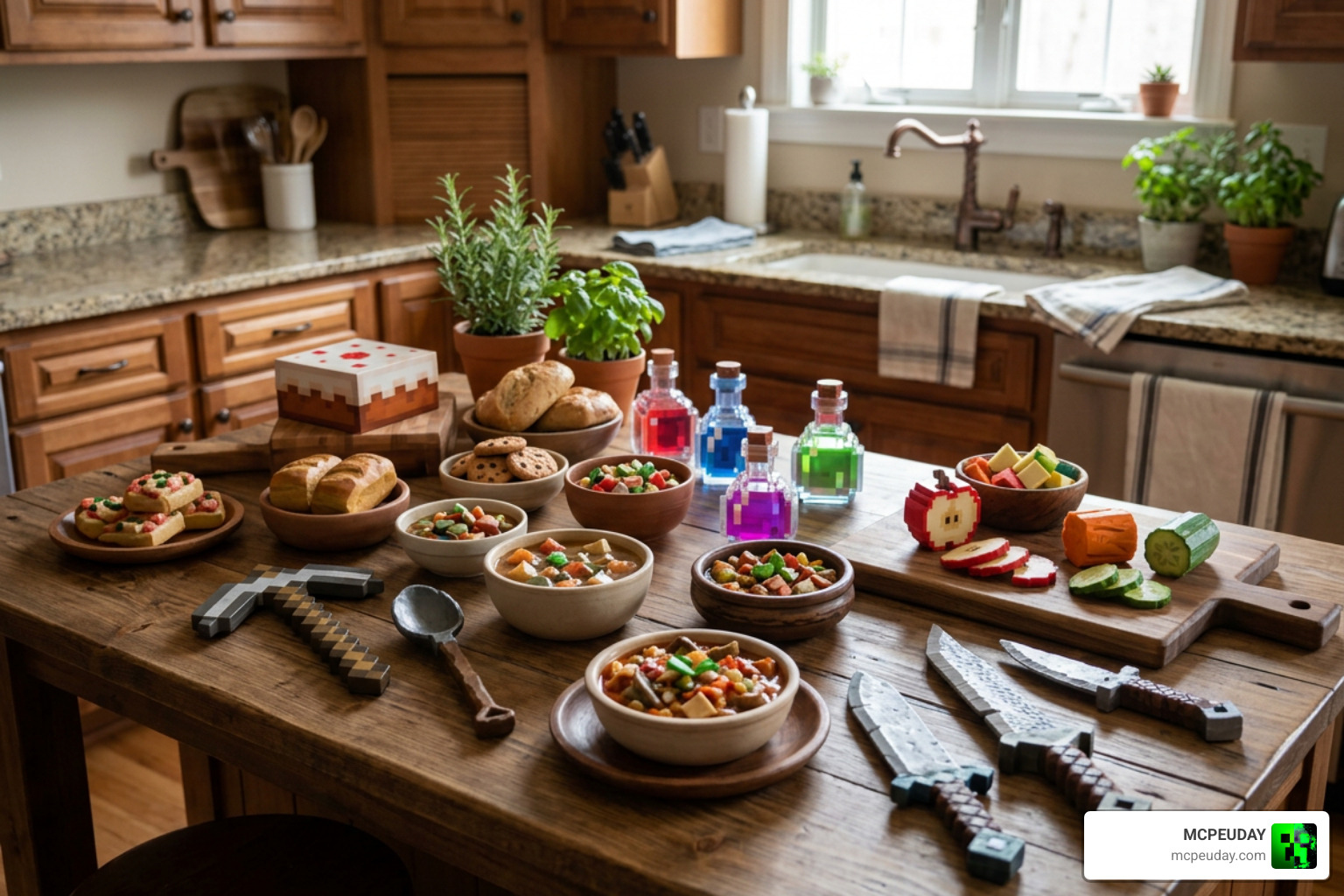 A collection of new custom foods and equipment added by the addon
