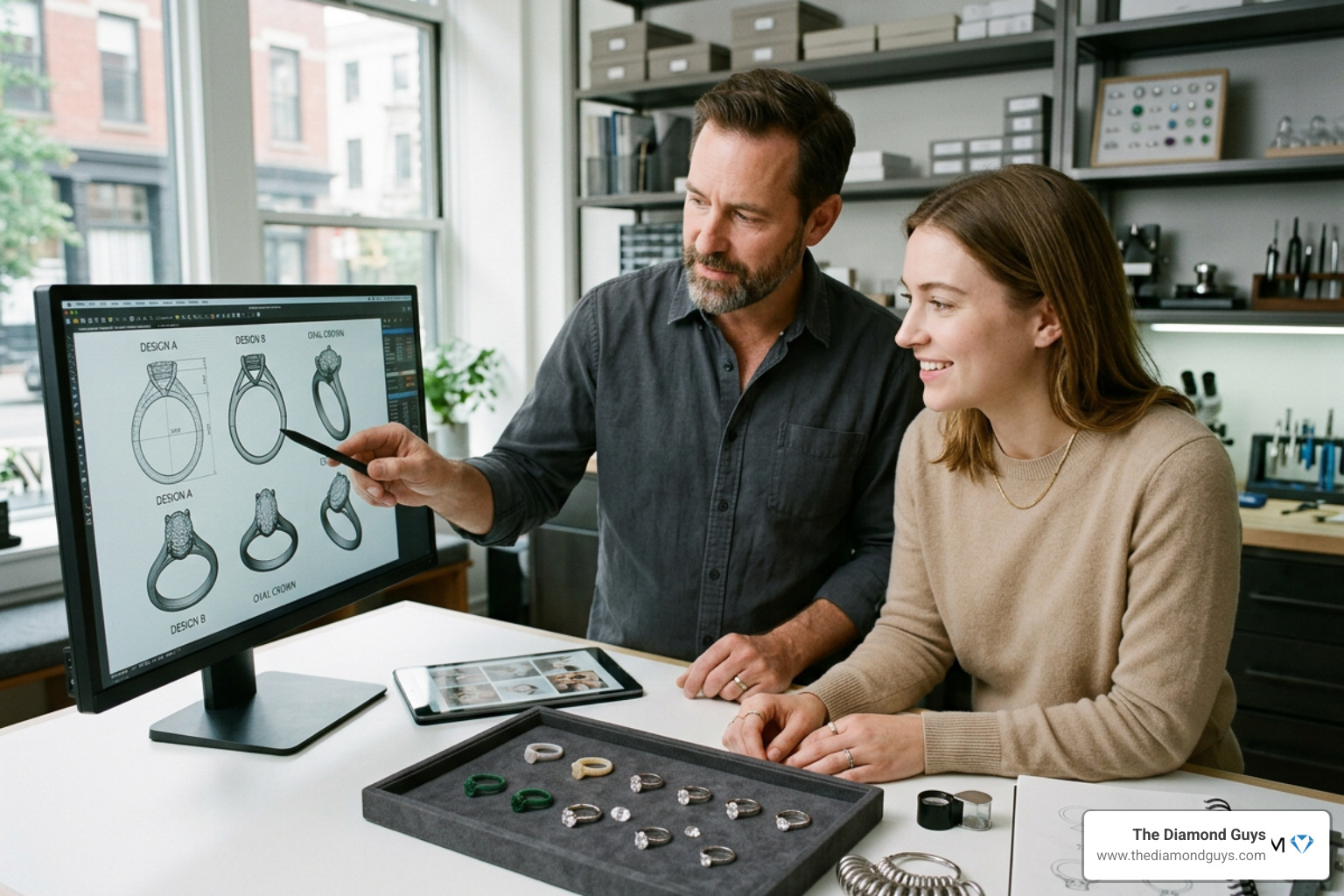 custom bespoke lab grown diamond engagement ring design process custom bespoke lab grown diamond engagement ring design process