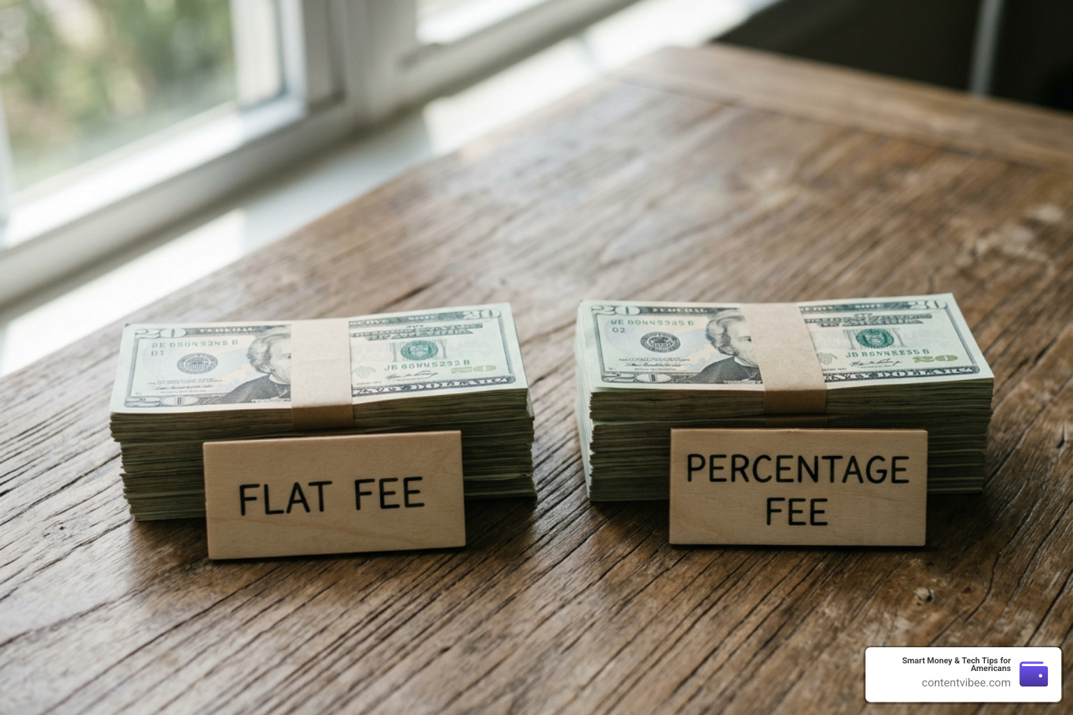 Flat subscription fees vs percentage of asset under management fees