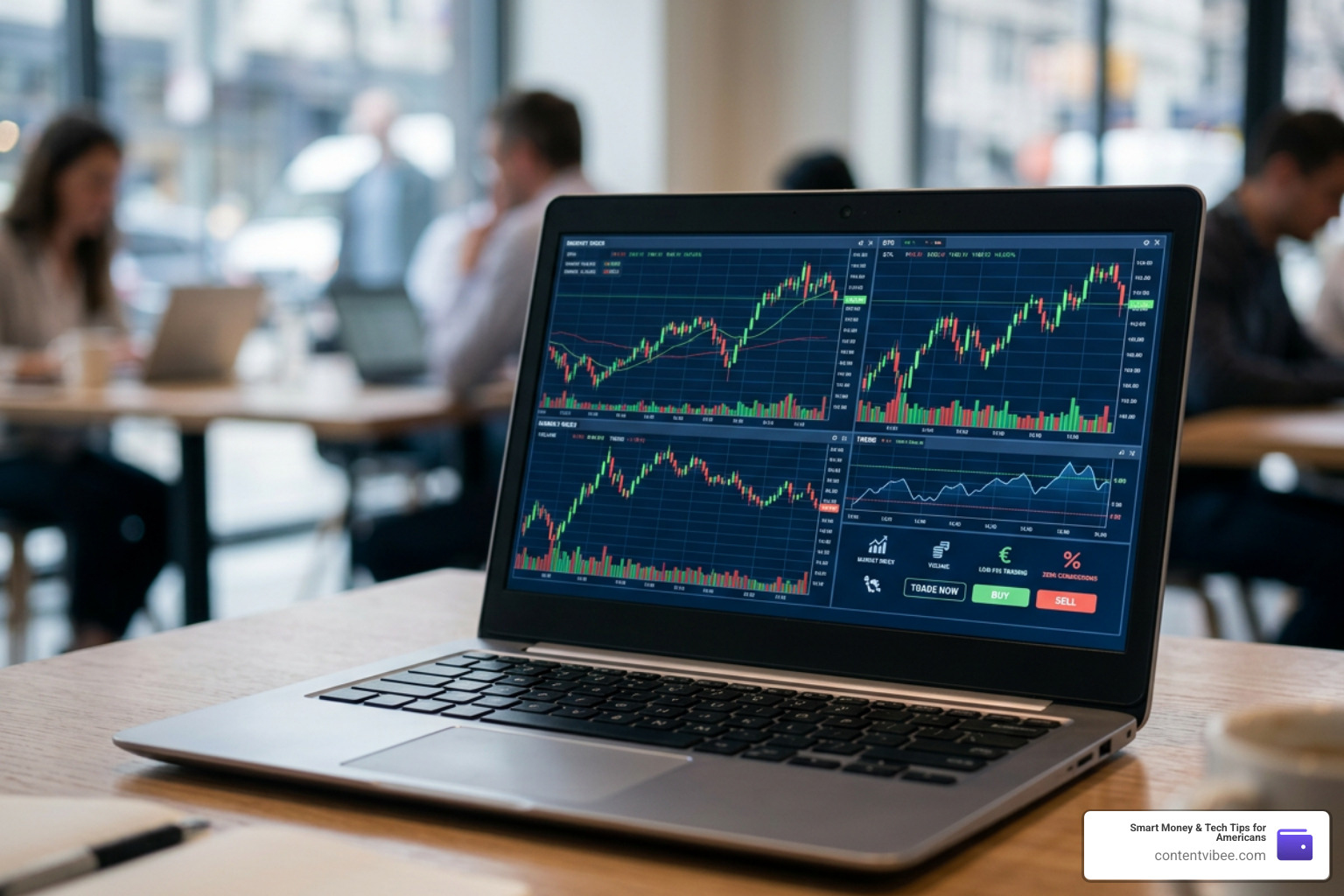 stock market charts and commission-free retail brokerage indicators