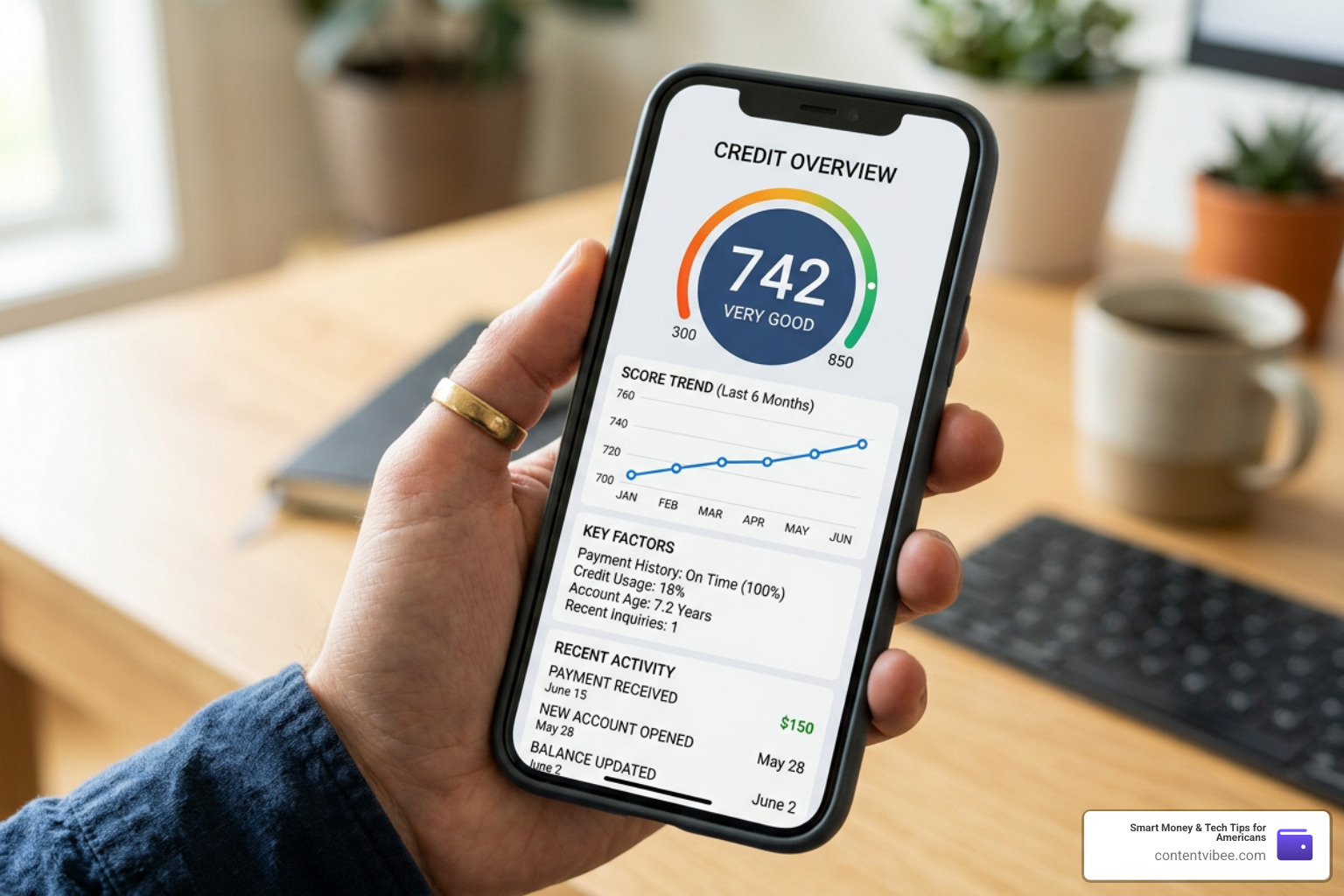 Mobile app interface for tracking credit building