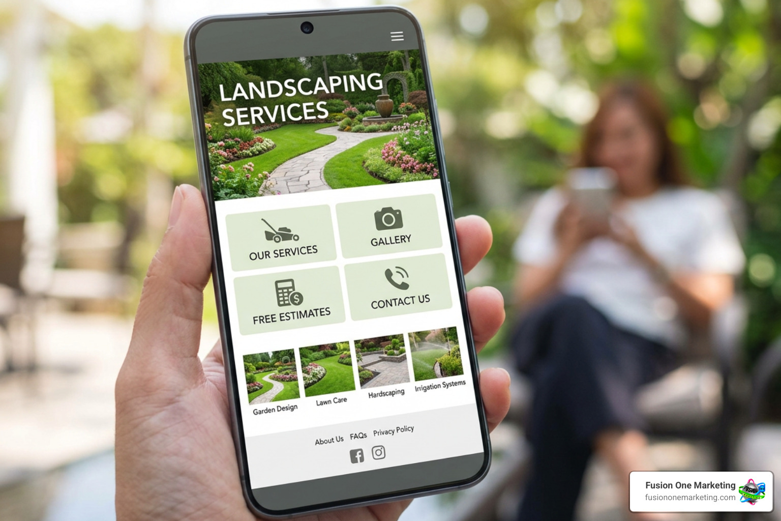 high-speed mobile website showing landscaping services high-speed mobile website showing landscaping services