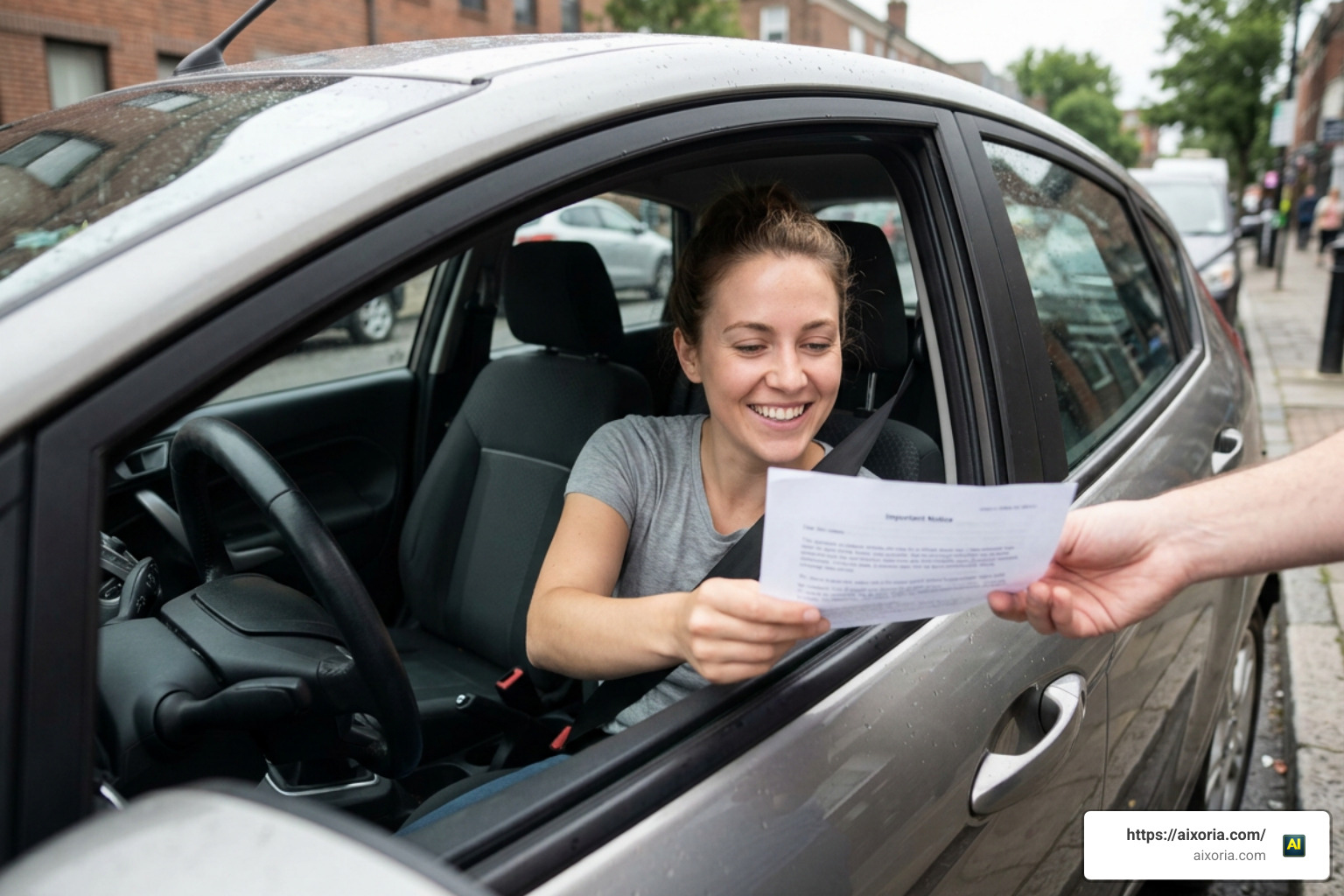 Driver receiving discount on car insurance