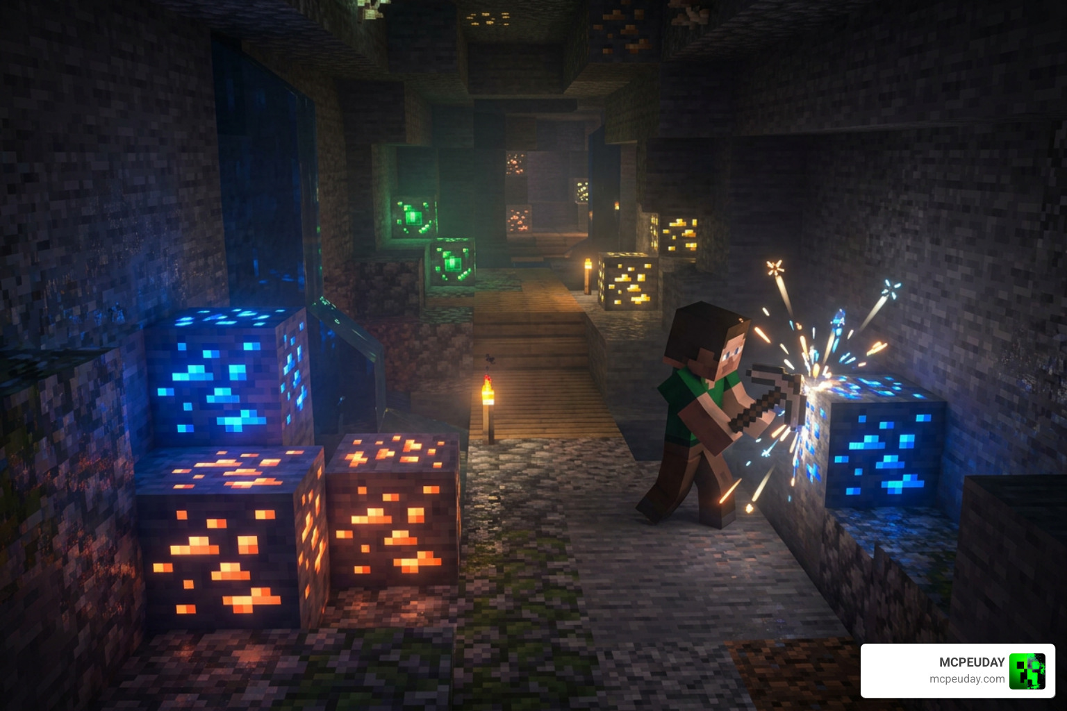 Glowing ores and custom animations in Prism Visuals