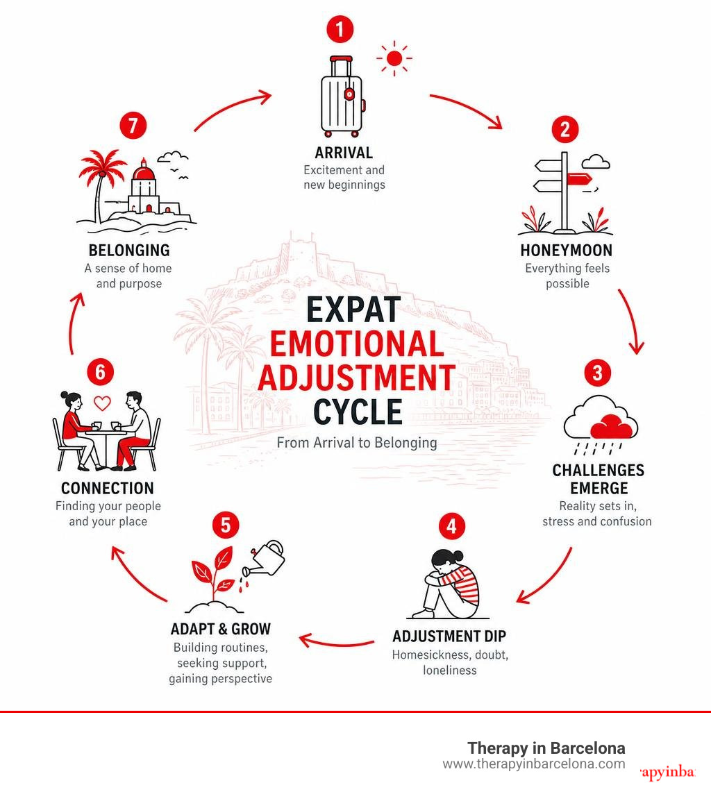 Expat emotional adjustment cycle from arrival to belonging infographic infographic Expat emotional adjustment cycle from arrival to belonging infographic infographic