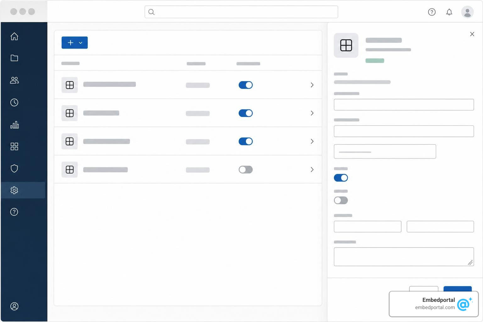Tableau Connected Apps configuration interface in the admin console