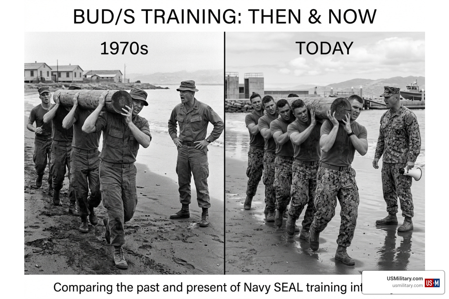 Medical officers checking Navy SEAL candidates during Hell Week Medical officers checking Navy SEAL candidates during Hell Week