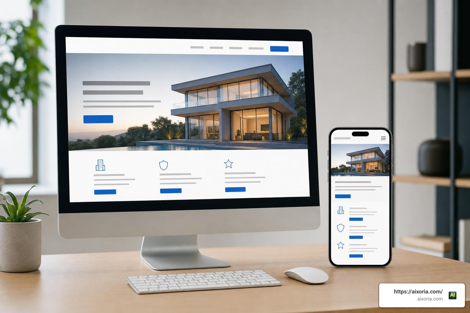 mobile responsive landing page view vs desktop view comparison