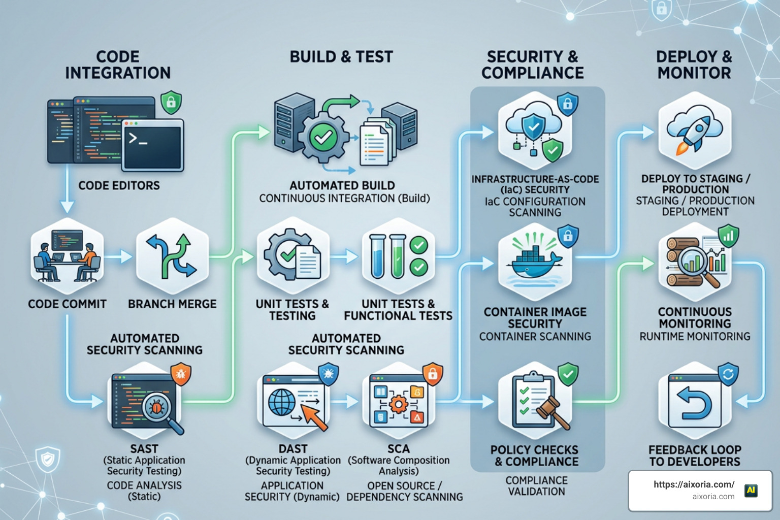 DevSecOps pipeline security diagram