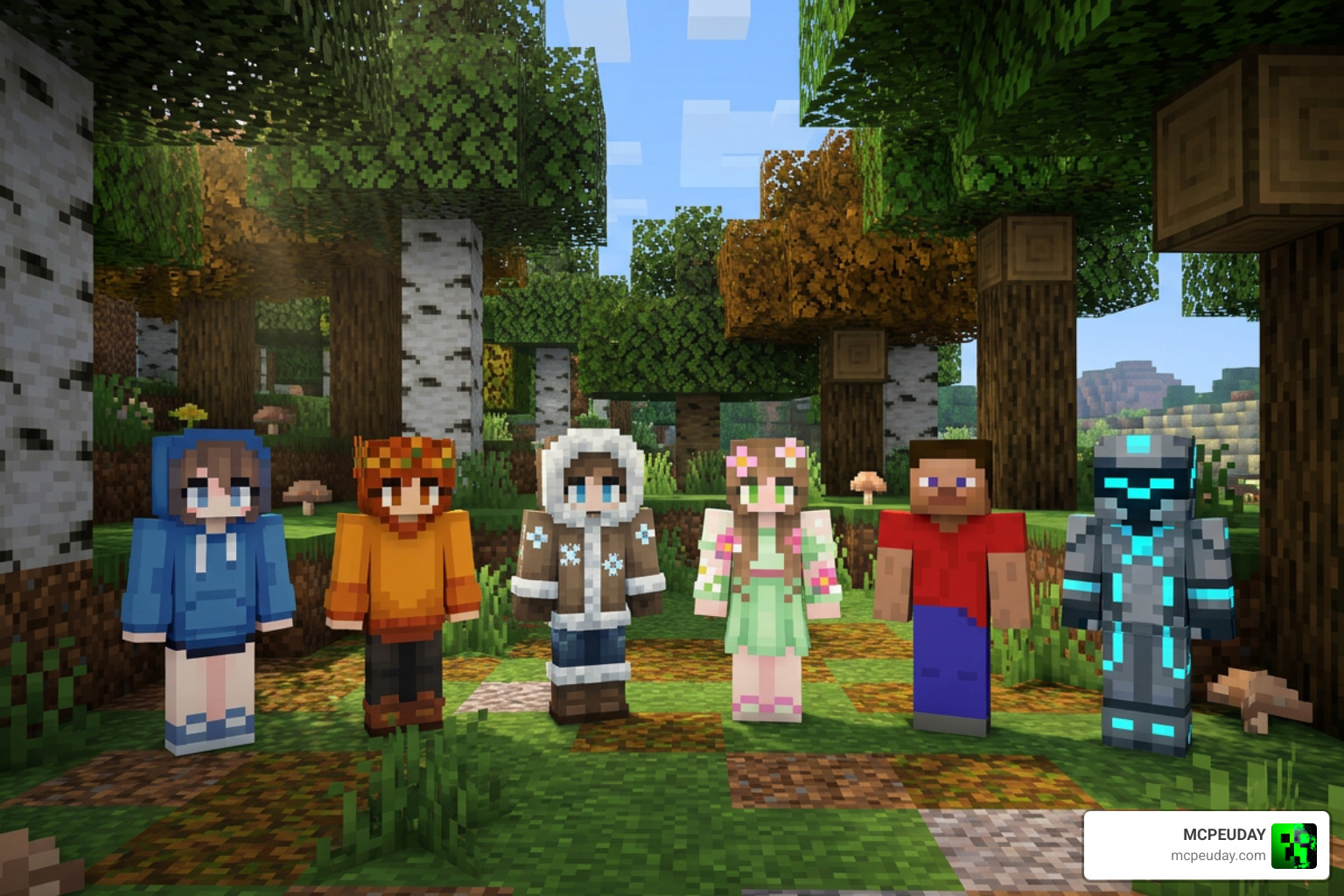 Custom Bia model variants in Minecraft including anime and seasonal themes Custom Bia model variants in Minecraft including anime and seasonal themes