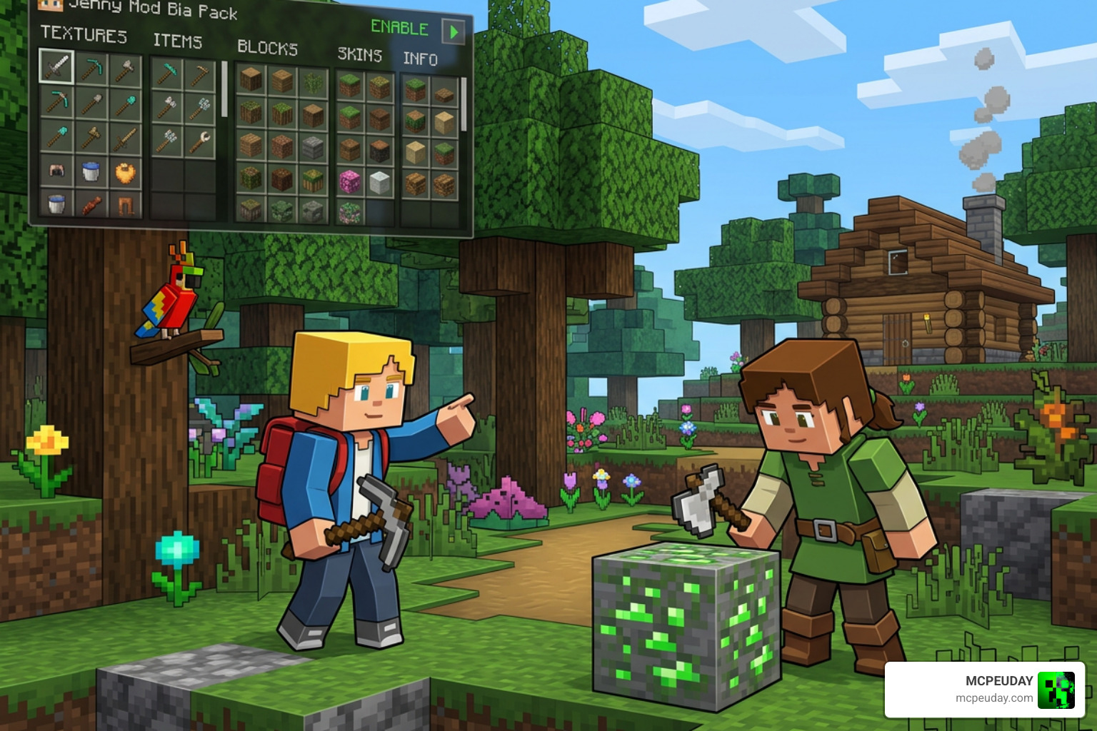 Minecraft mod installation screen showing active resource and behavior packs Minecraft mod installation screen showing active resource and behavior packs