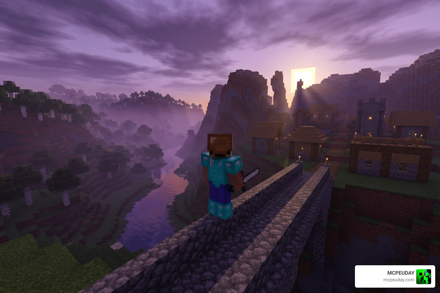 Xiao Reimagined gameplay showing cinematic lighting and purple skies Xiao Reimagined gameplay showing cinematic lighting and purple skies