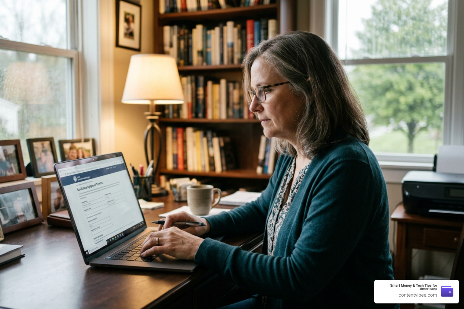 a person applying online for social security spousal benefits
