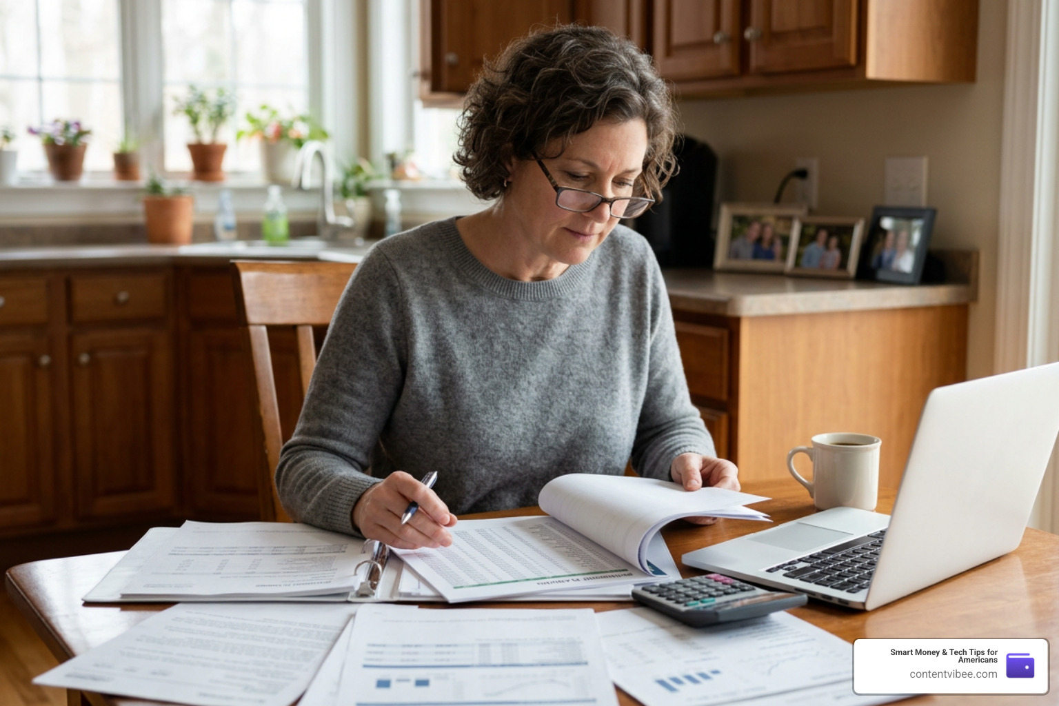 divorced individual planning retirement and reviewing financial details