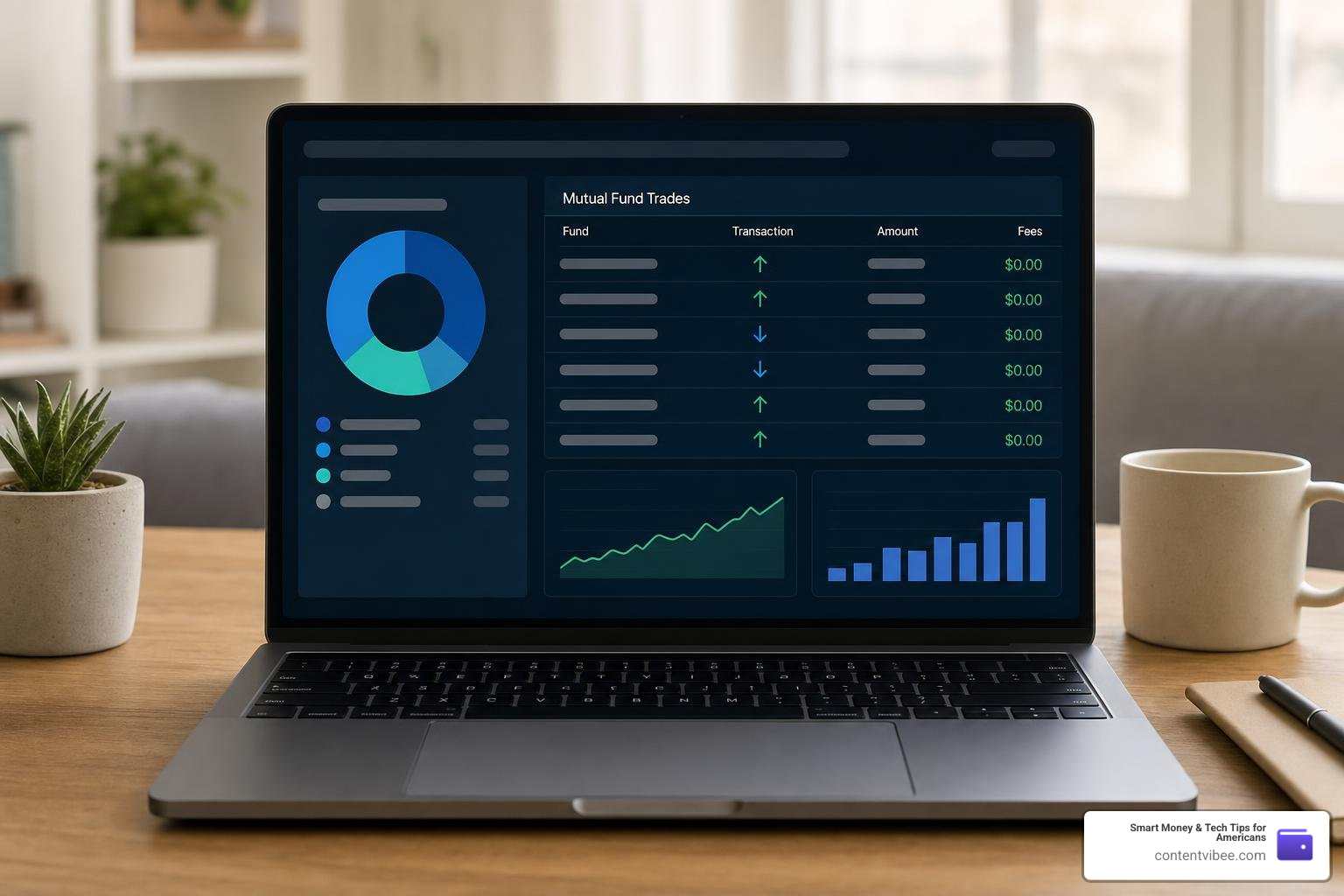 digital dashboard showing zero-dollar fees