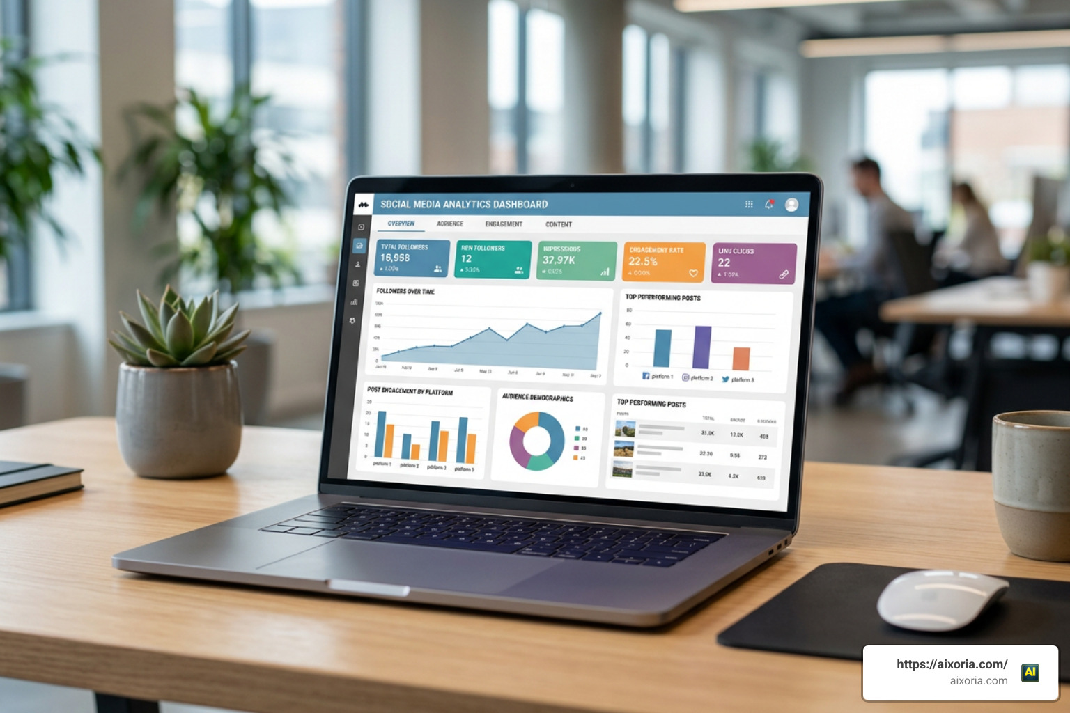 Metricool social media analytics dashboard