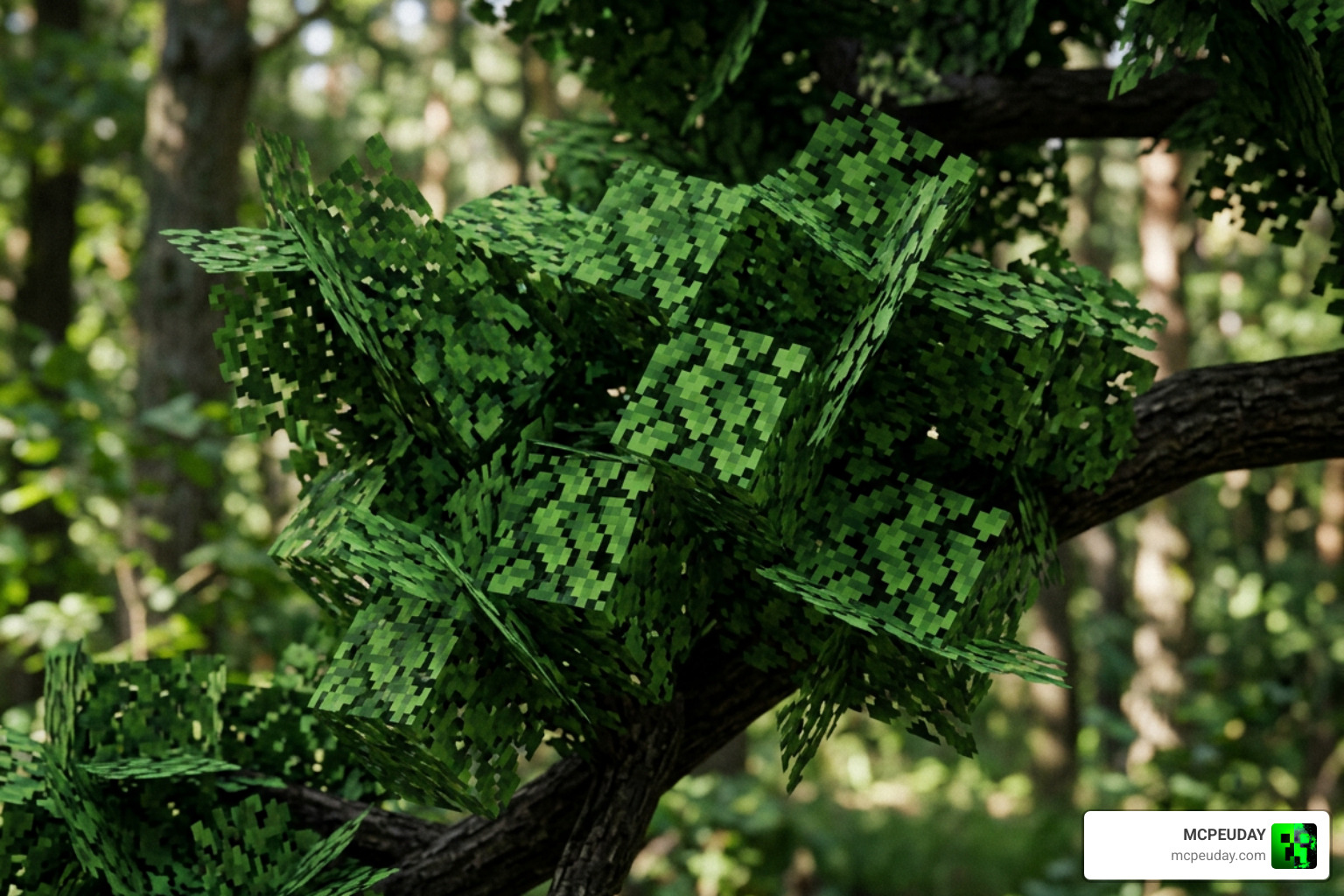 Detailed realistic leaves texture in Minecraft using URBAN Resource Pack Detailed realistic leaves texture in Minecraft using URBAN Resource Pack