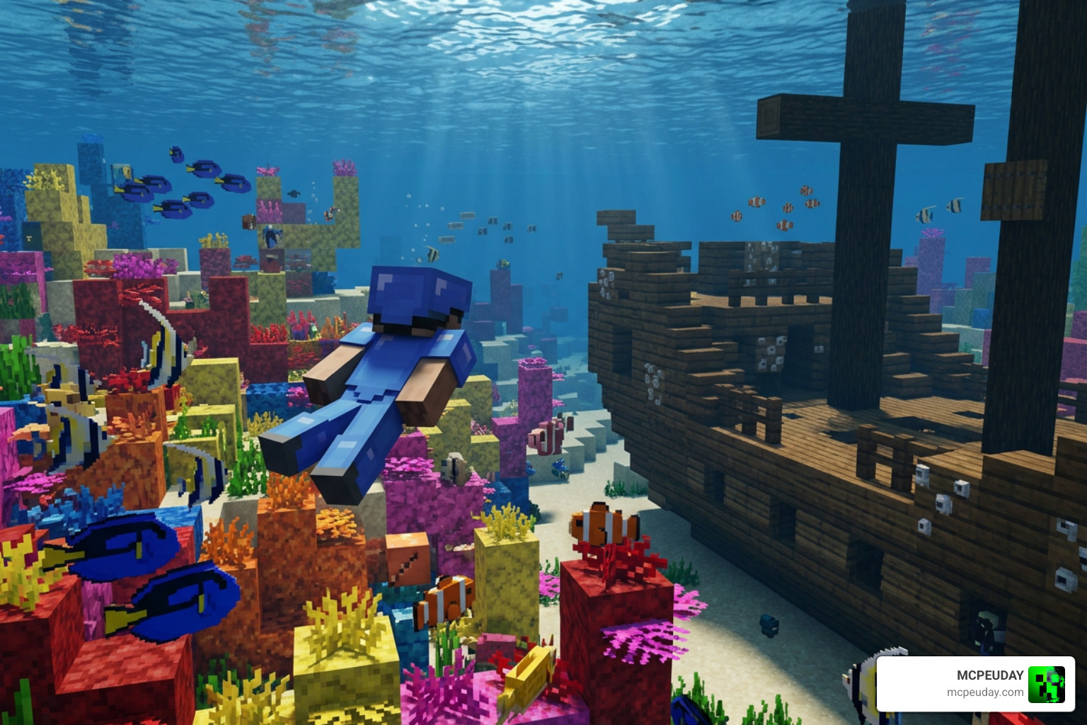 underwater exploration in Bedrock underwater exploration in Bedrock