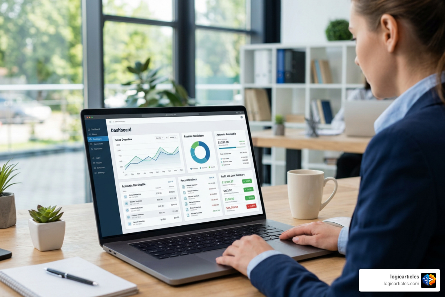 AI accounting software dashboard for small businesses AI accounting software dashboard for small businesses