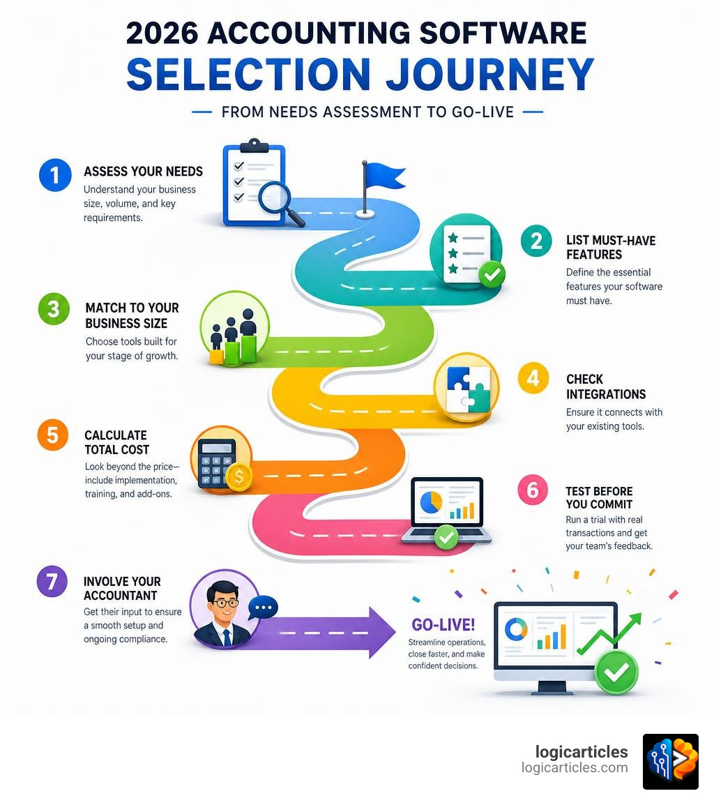 2026 accounting software selection journey: from needs assessment to go-live infographic 2026 accounting software selection journey: from needs assessment to go-live infographic