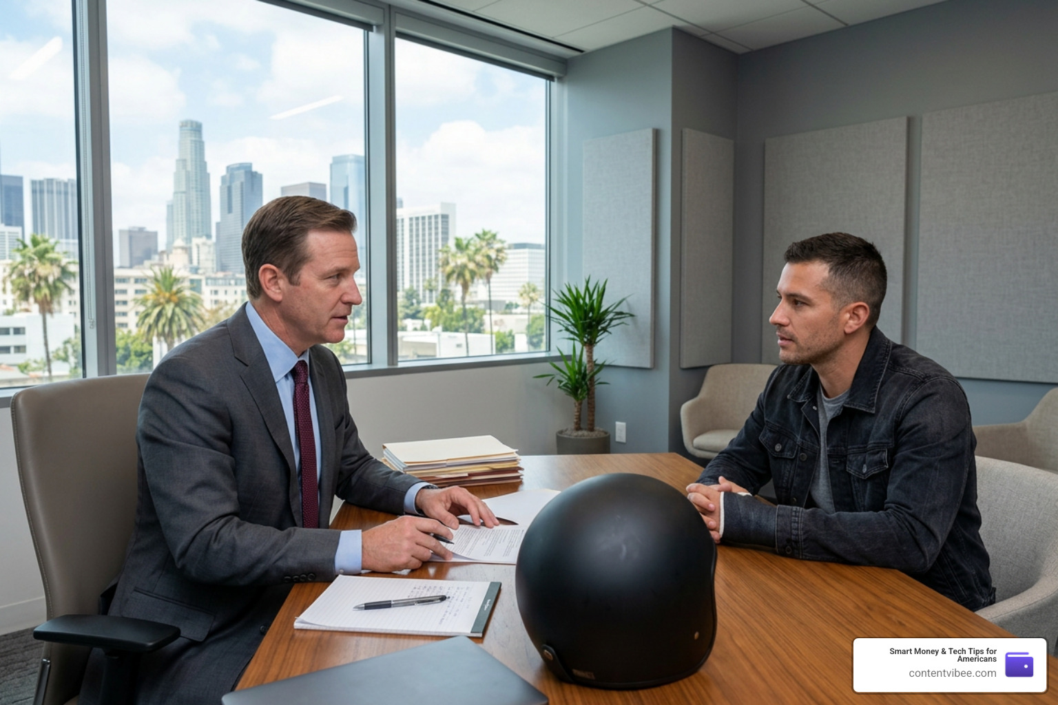 legal consultation with a motorcycle accident lawyer