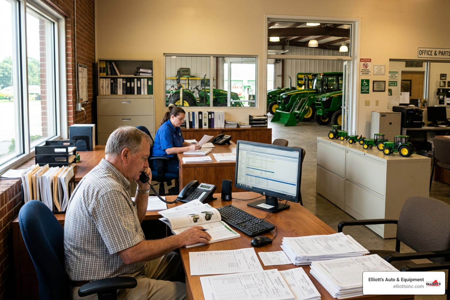 Tractor dealership office in South Boston, Virginia Tractor dealership office in South Boston, Virginia