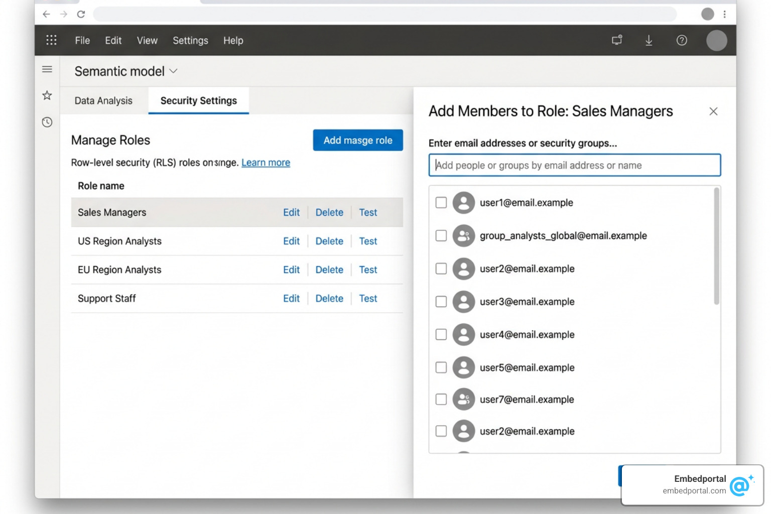 Assigning users and security groups to RLS roles in the Power BI Service