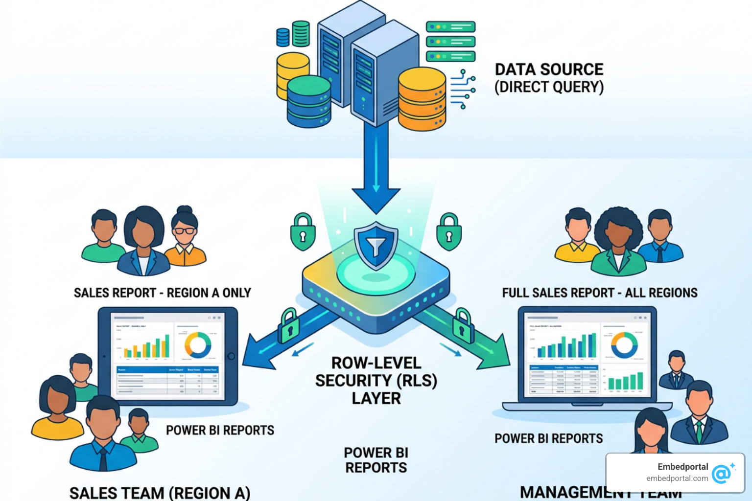 Performance Analyzer showing DirectQuery and RLS execution times